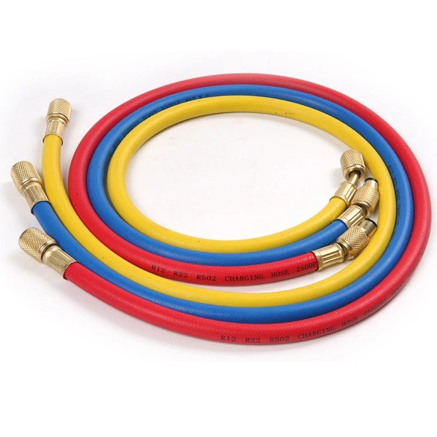 Yellow Jacket 29986 Plus II 1/4″ Charging Hose with Compact Ball Valve 72″