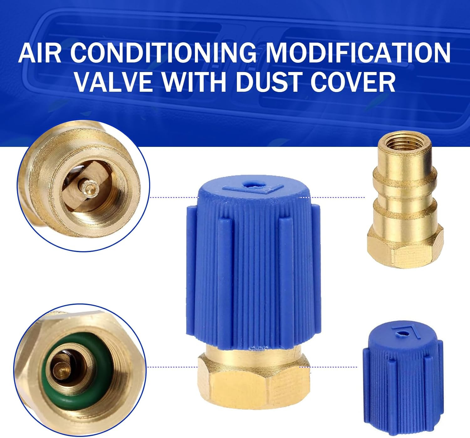 1 PC A/C Retrofit Valve Kit, Bullet Piercing Tap Valve Kit, R12 to R134A Convers