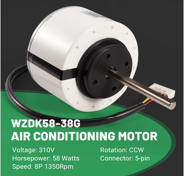 WZDK58-38G Air Conditioning Motor SIC-55CVL-F159-1 DC Brushless Fan Motor, 58W 8