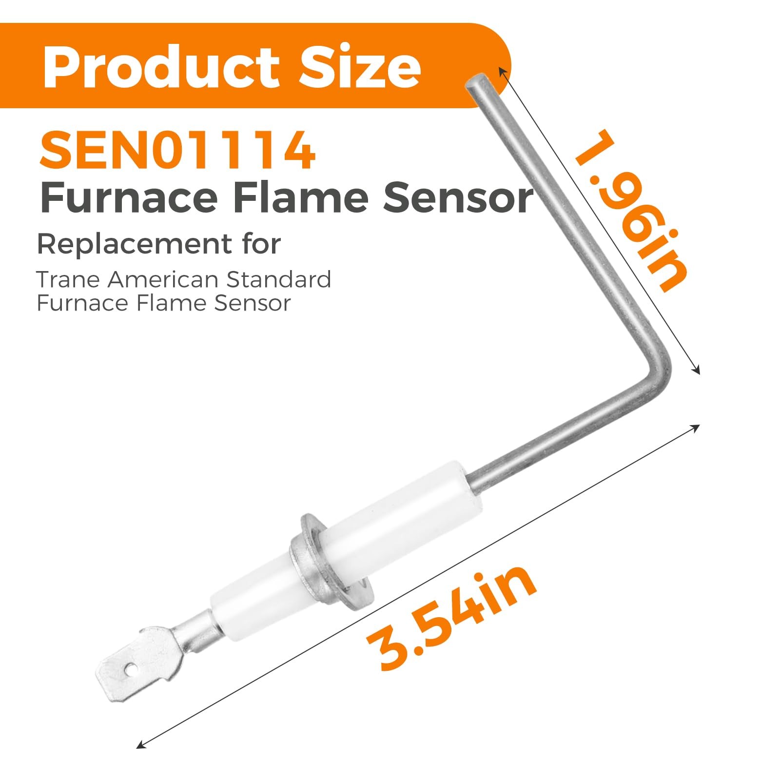 SEN01114 Furnace Flame Sensor Replacement for Trane American Standard 2pcs