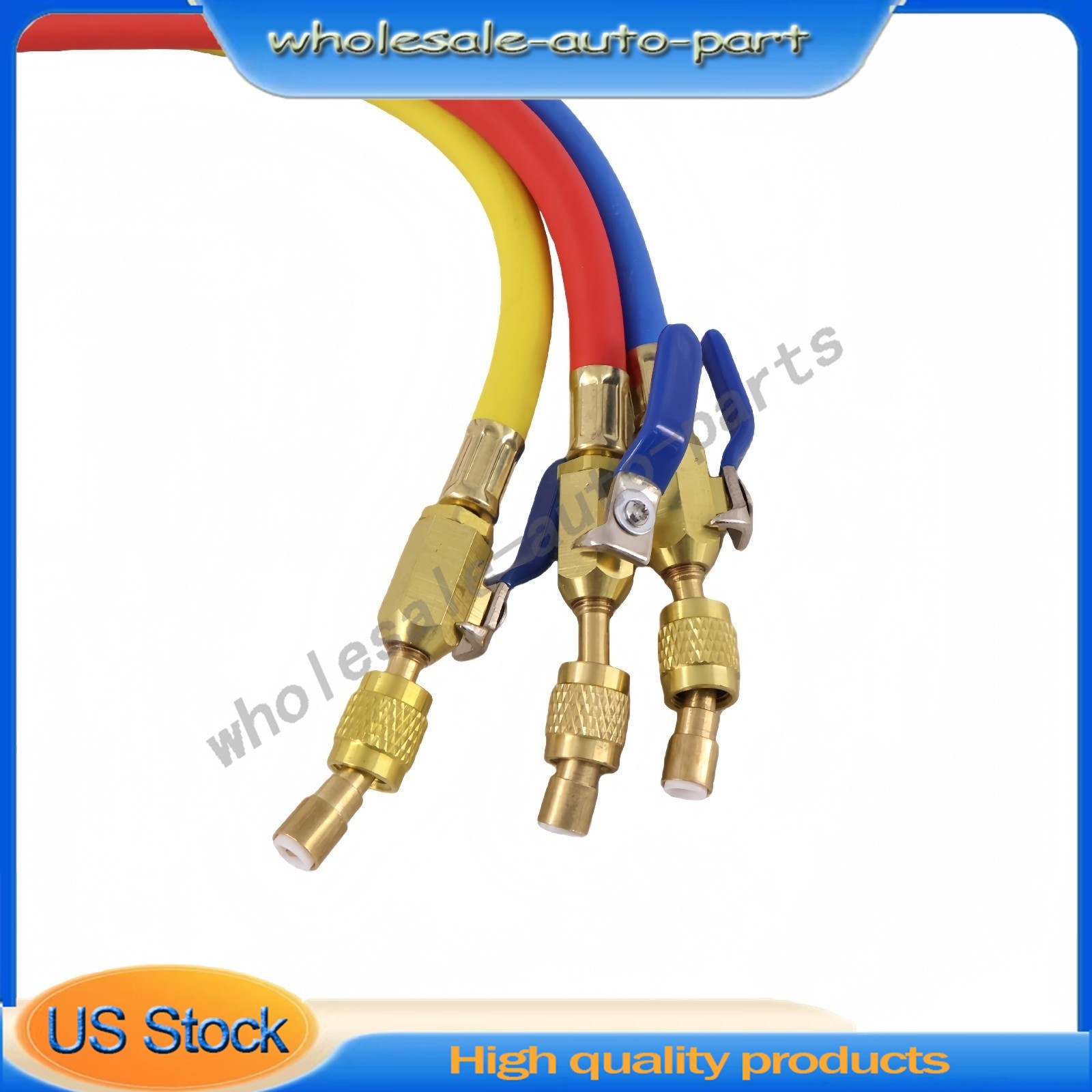 3Pack 29986 For R-410A Refrige Plus II 1/4″ Hose with Compact Ball Valve 72″ US