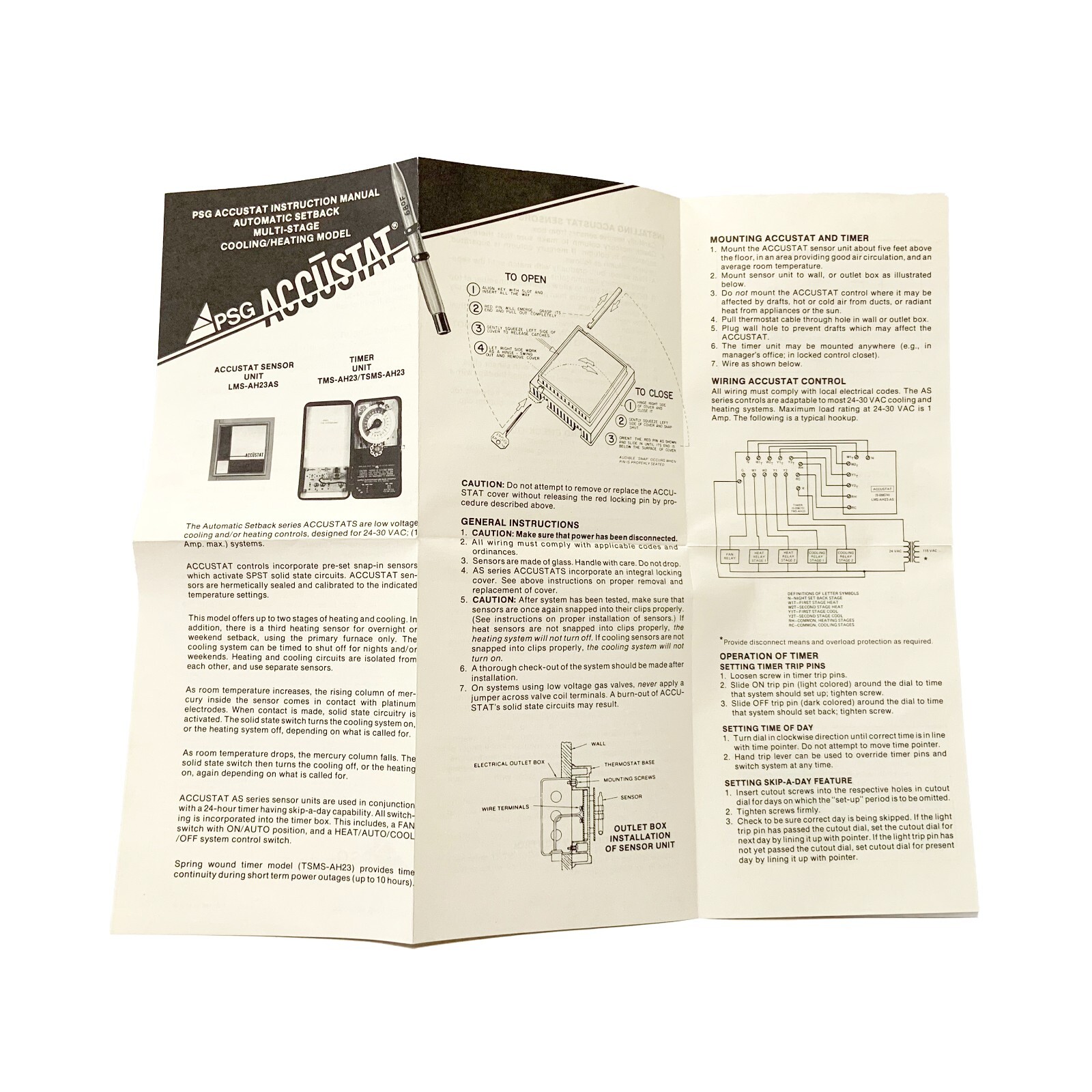PSG Industries LMS-AH23AS Accustat Heating Cooling Control