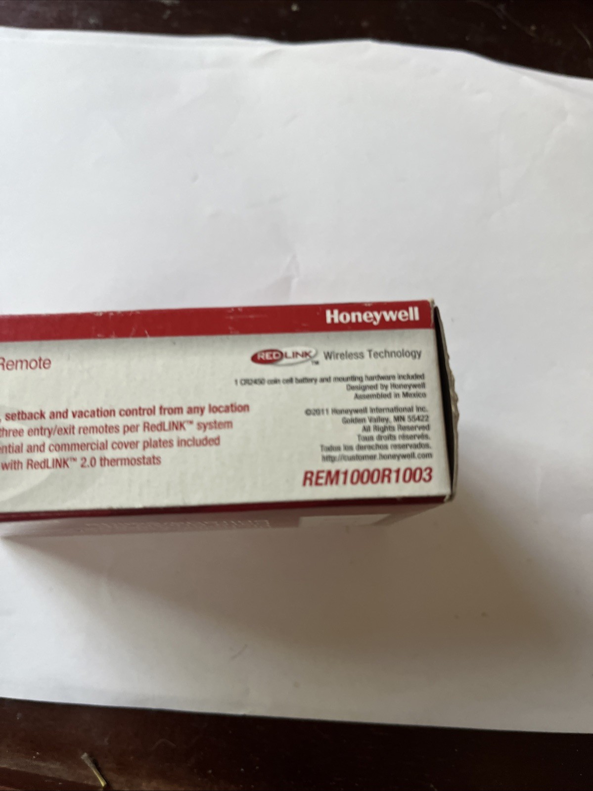 HONEYWELL REM1000R1003 WIRELESS ENTRY/EXIT REMOTE FOR HONEYWELL REDLINK ENABLED