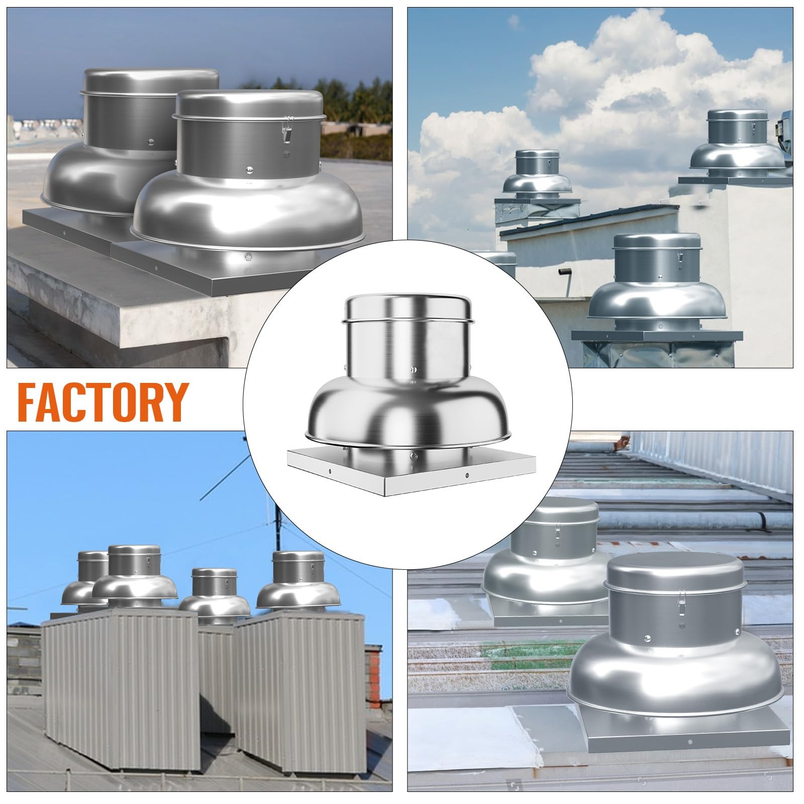 2400CFM Roof Fan Up-blast Restaurant High Speed Direct Drive Centrifugal Upblast