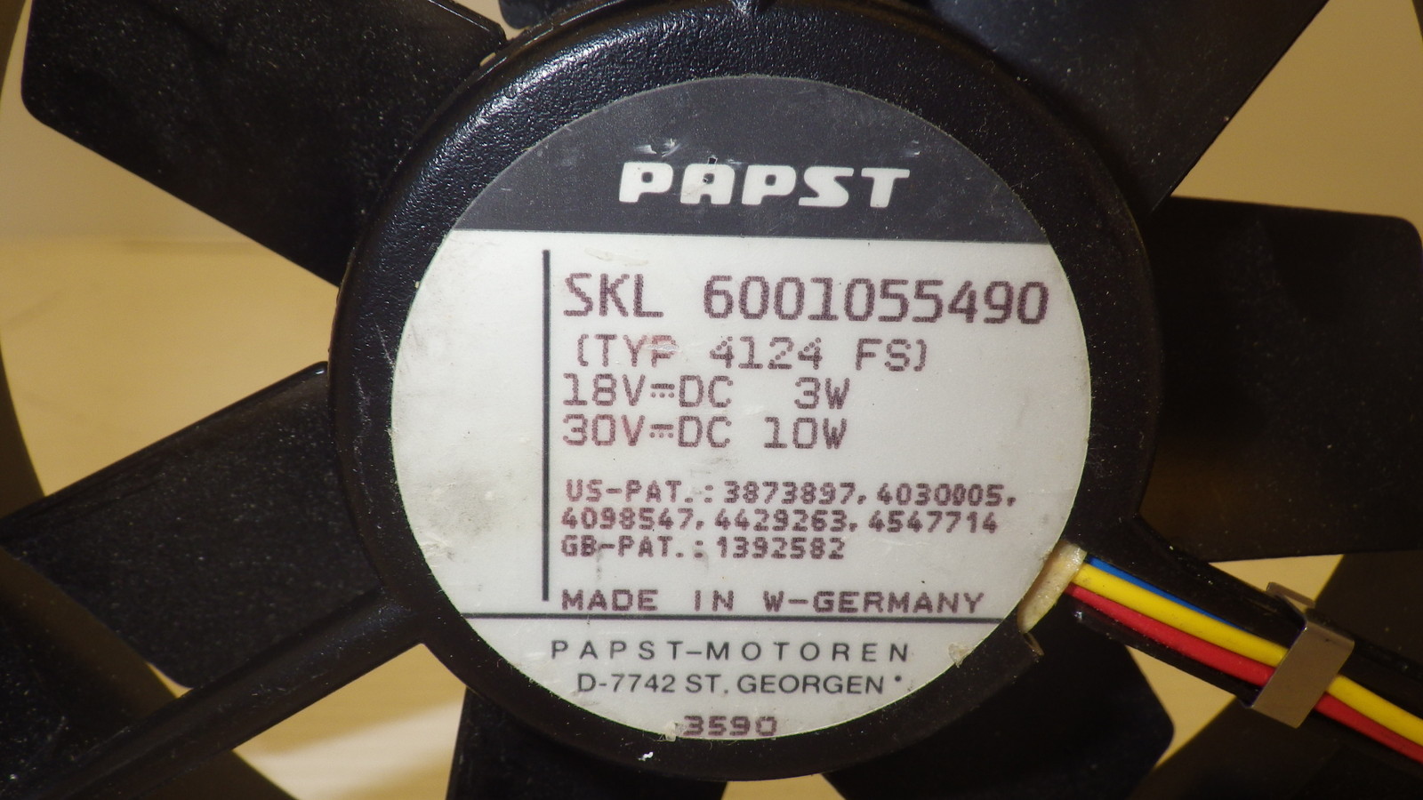 PAPST TYP 4124FS 18-30V 3-10W FAN