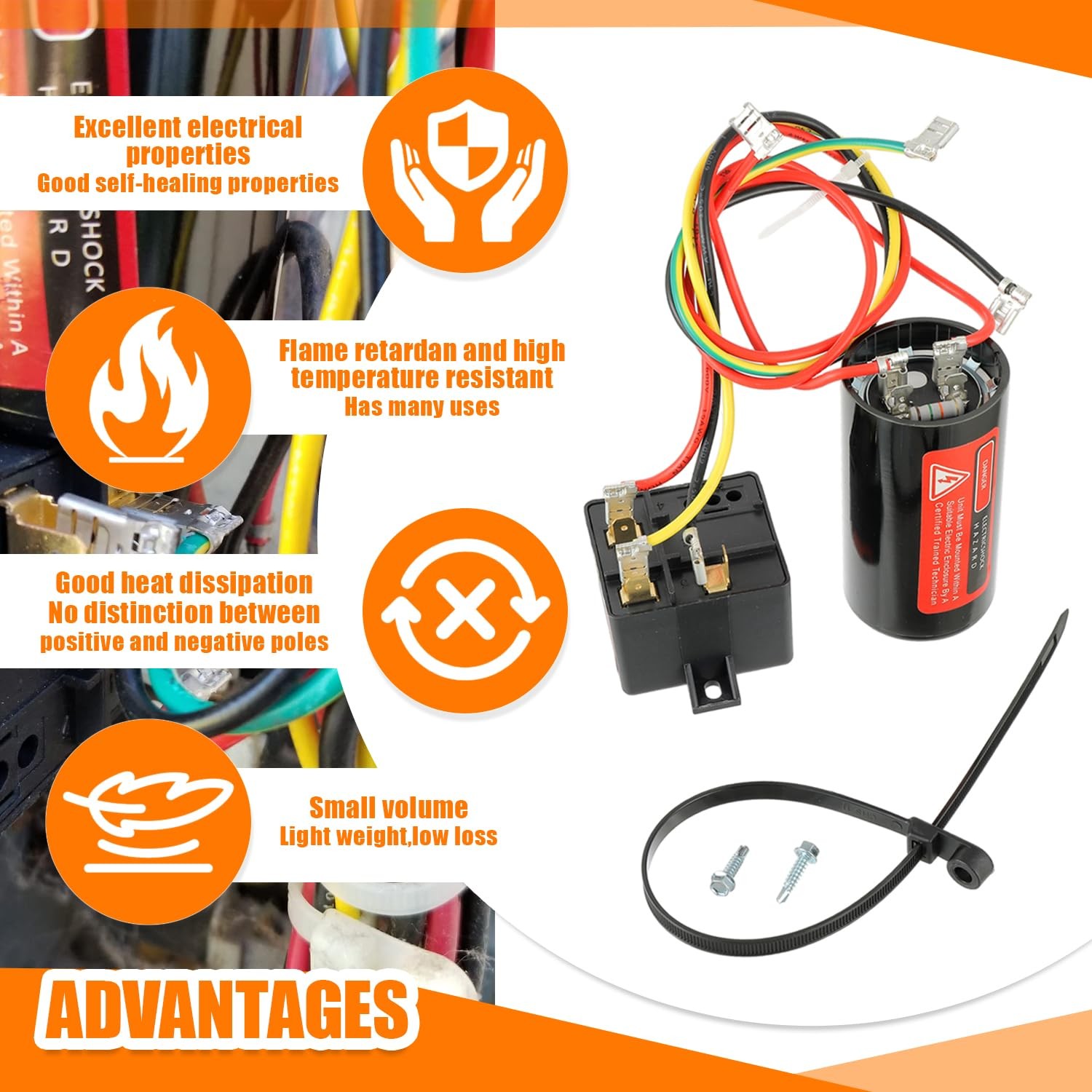 HUAREW CSR-U1 Hard Start Capacitor Kit, HVAC 5-2-1 Compressor Saver for 1 to…