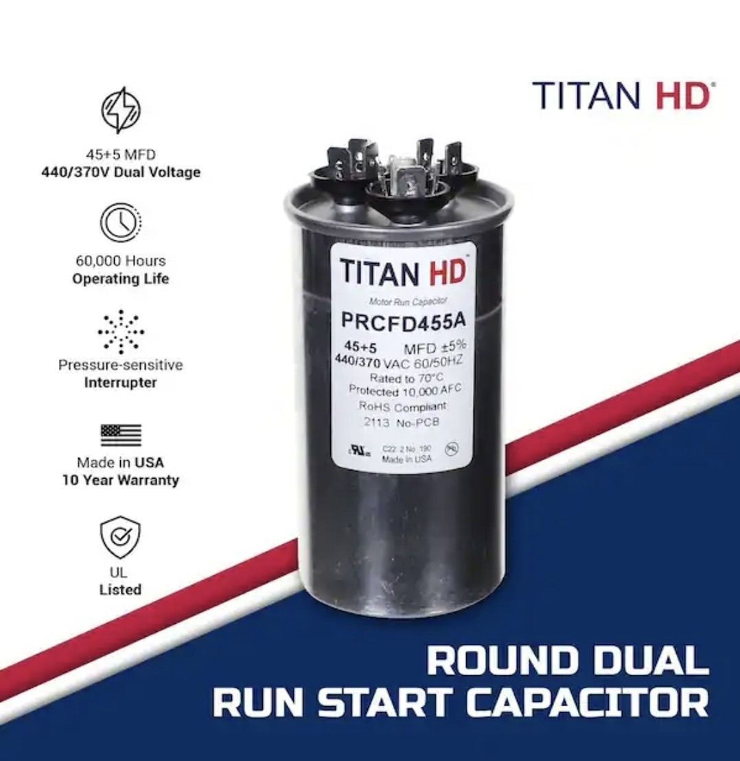 Titan Attachments HD PRCFD455A Dual Capacitor