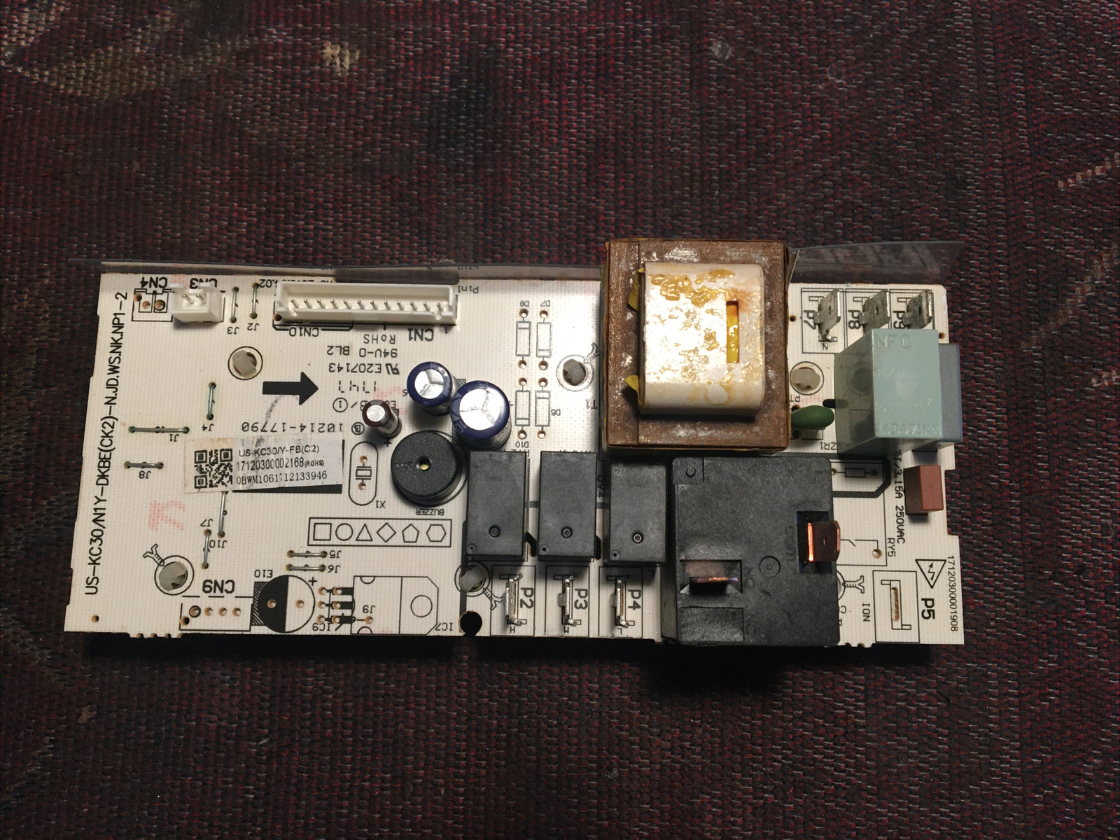 Konfront ac model: WAC10002WCO Power Supply Control Board ( US-KC30/Y-FB(C2)