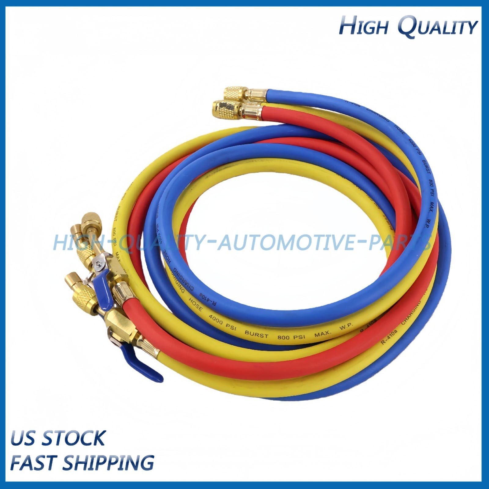 For R-410A Refrige 3Pack 29986 Plus II 1/4″ Hose with Compact Ball Valve 72″ NEW