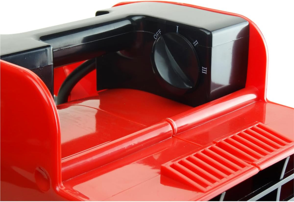 300 CFM Floor Blower Fan – 3 Speed, Indoor/Outdoor, Red Utility Fan
