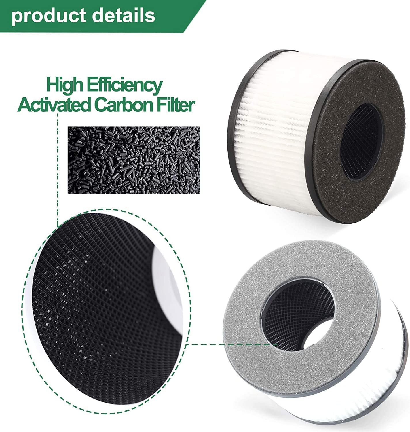 Smilyan BS-03 True HEPA Replacement Filter 2 Count (Pack of 1), BS03 – 2 Pack