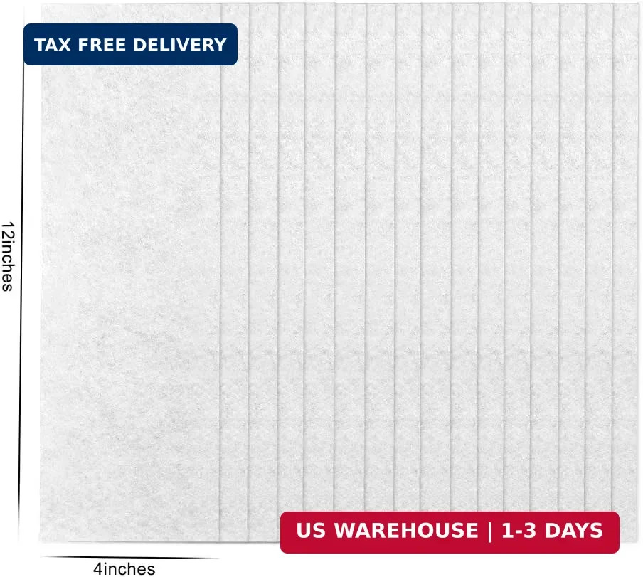 20 Pcs 12 x 4 In Air Vent Filters – 1 Pack of 20 Register Vent Dust Filters for