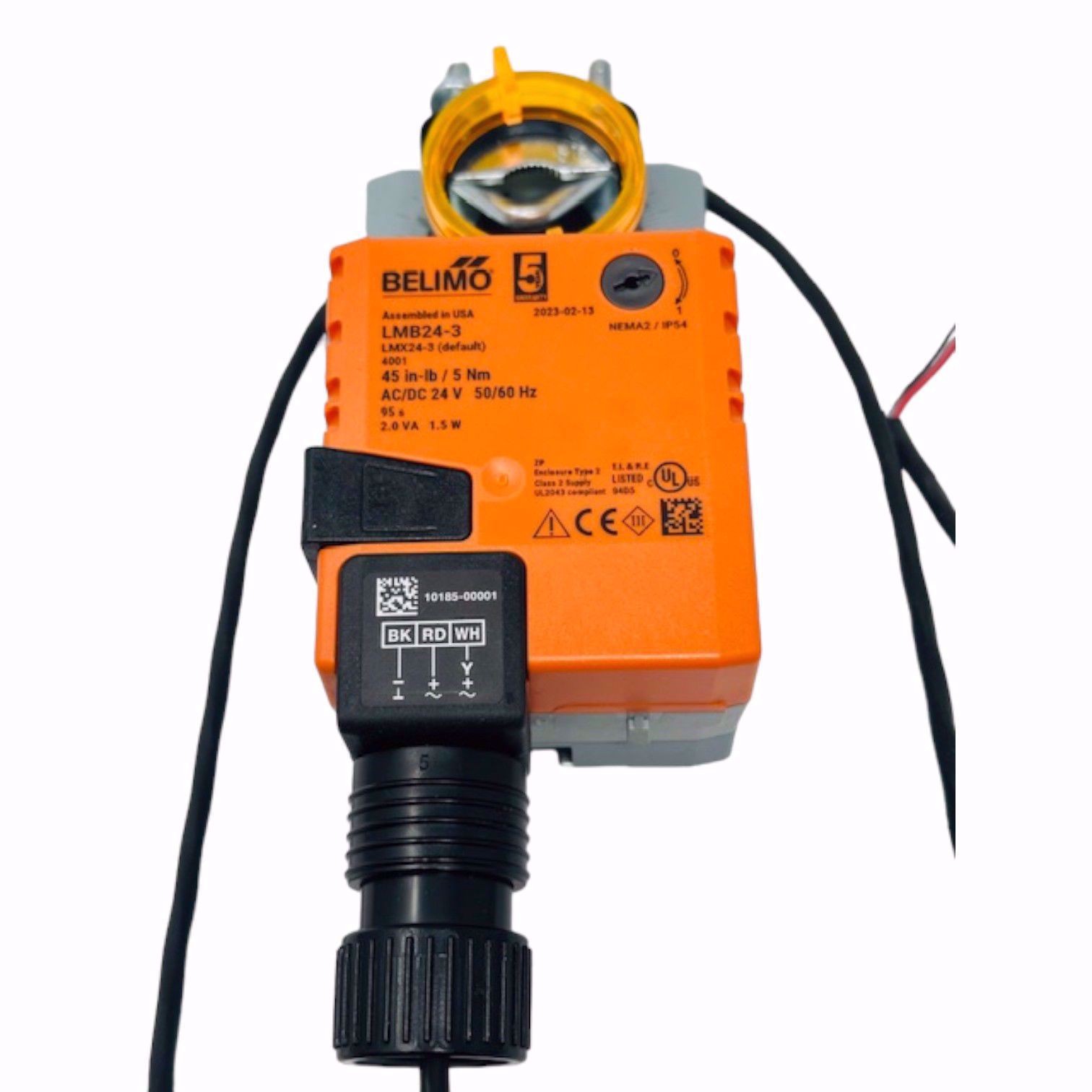 BELIMO LMB24-3 Motor,Actuator, Rotary, 45 in-lb, On/Off/Float, 24Vac, 24Vdc