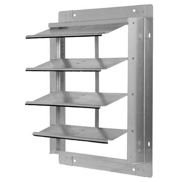 12 in Backdraft Damper / Wall Shutter, 12-1/2 in x 12-1/2 in 2C518