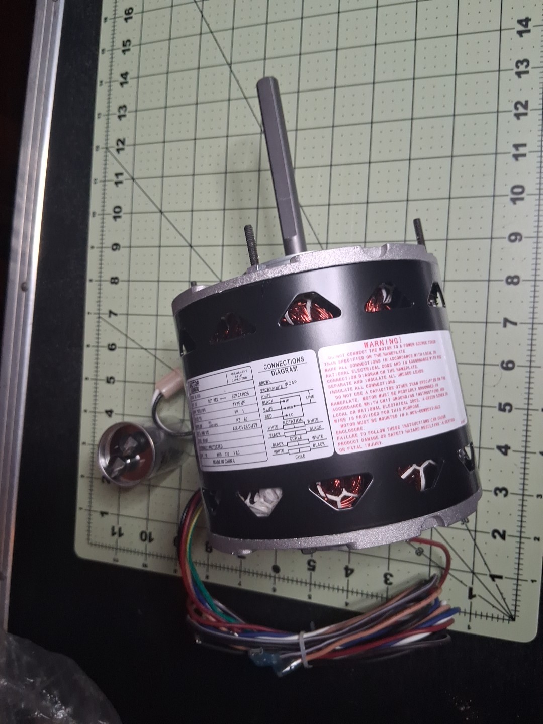 DL1036 Blower Motor 1/3 HP 1075 RPM 3-Speed 115V 4.9A 48 Frame Sleeve Bearing