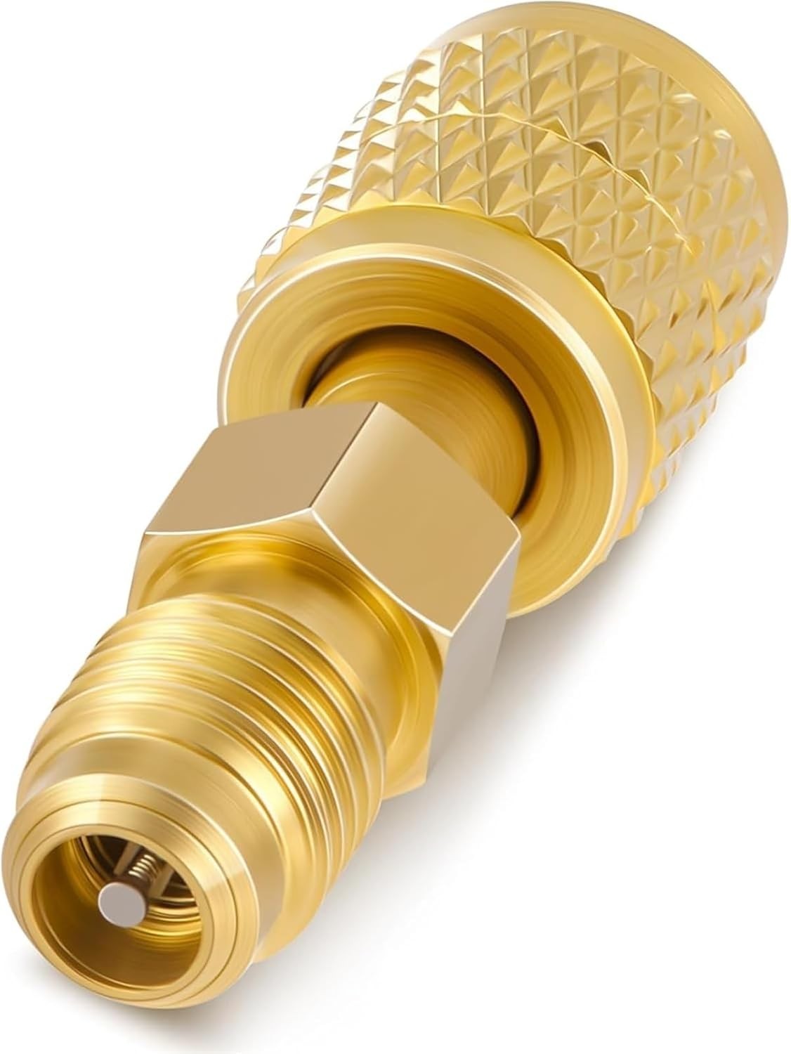 HVAC R32 Reverse Thread 1/4” Female to 1/4” Male Adapter For A2L R454B/R32 Tanks