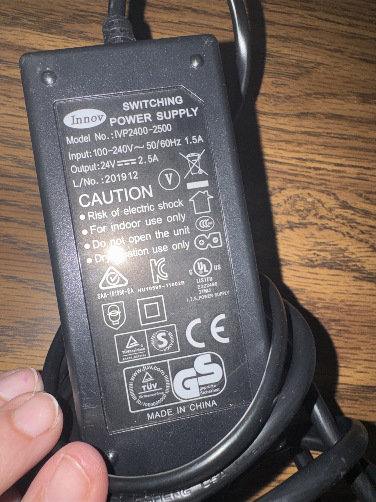 Genuine Power Supply Innov IVP2400-2500 AC Adapter 24V 2.5A 5.5*2.1MM