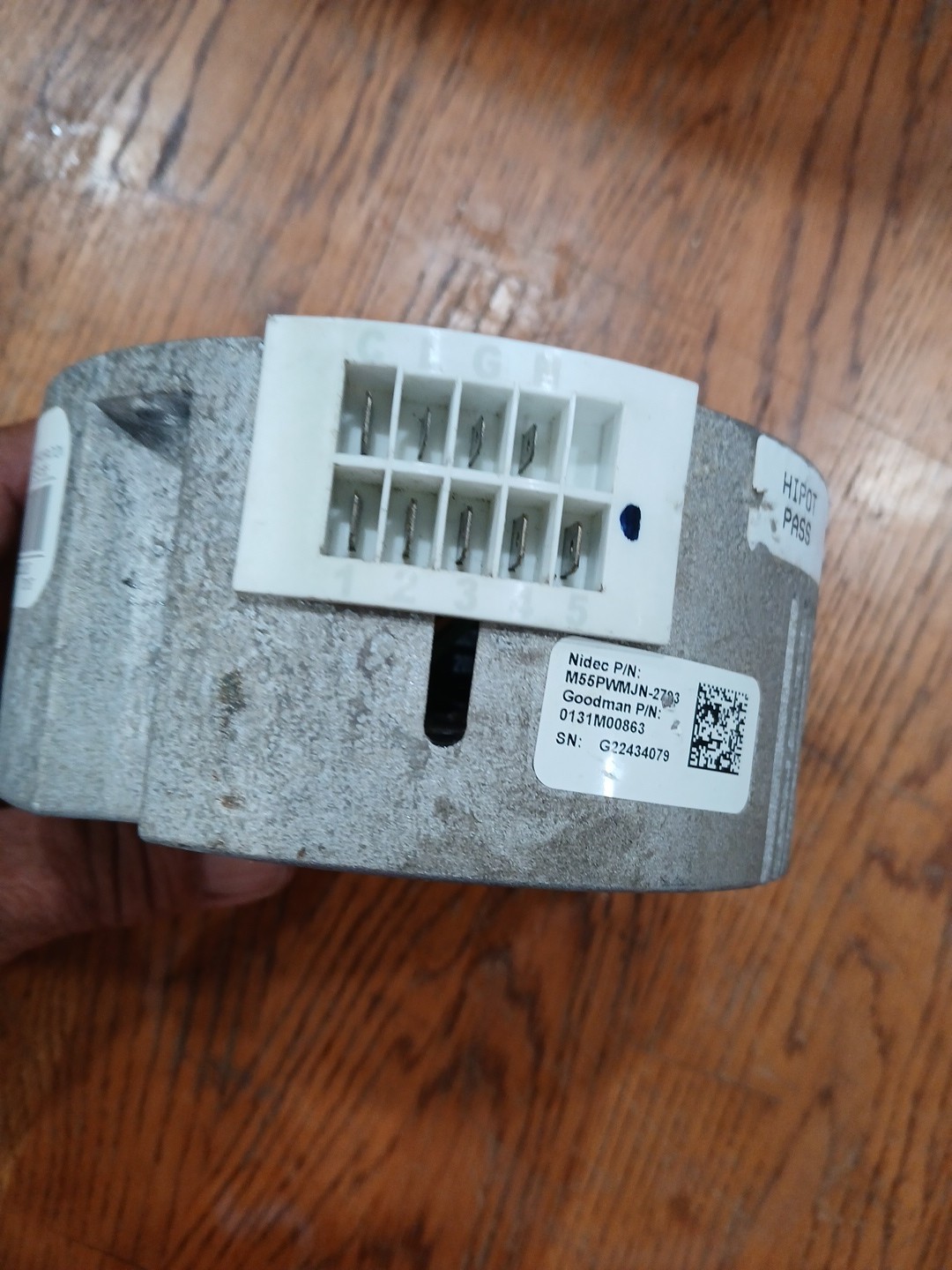 NIDEC M55PWMJN-2793 240V 1HP ECM Module ONLY 0131M00863 Ver. 585 used Tested 76