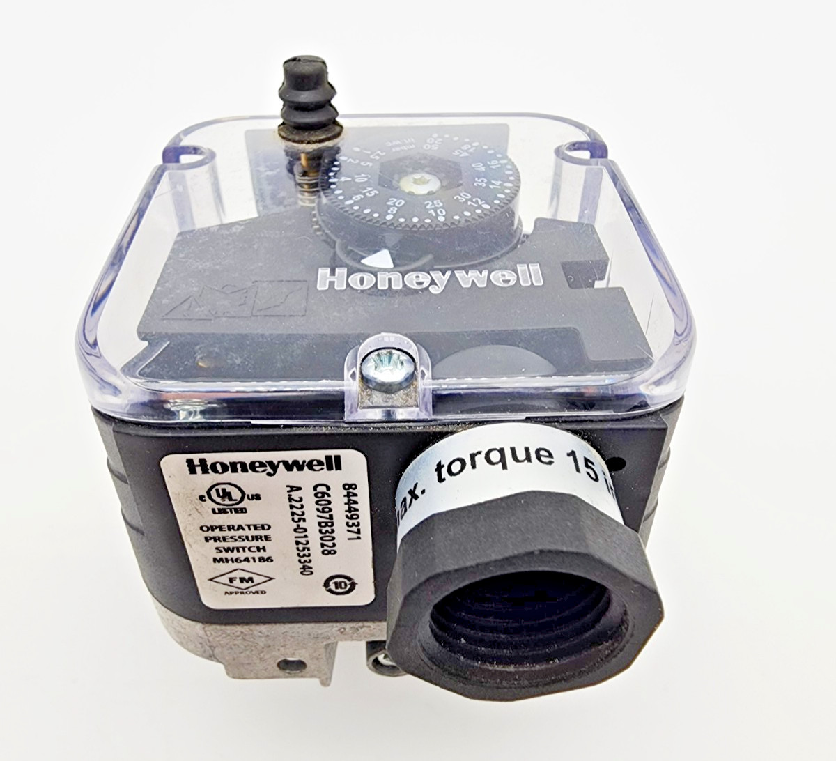 Honeywell C6097B3028 High Gas Pressure Switch, 1 – 20″ W.C