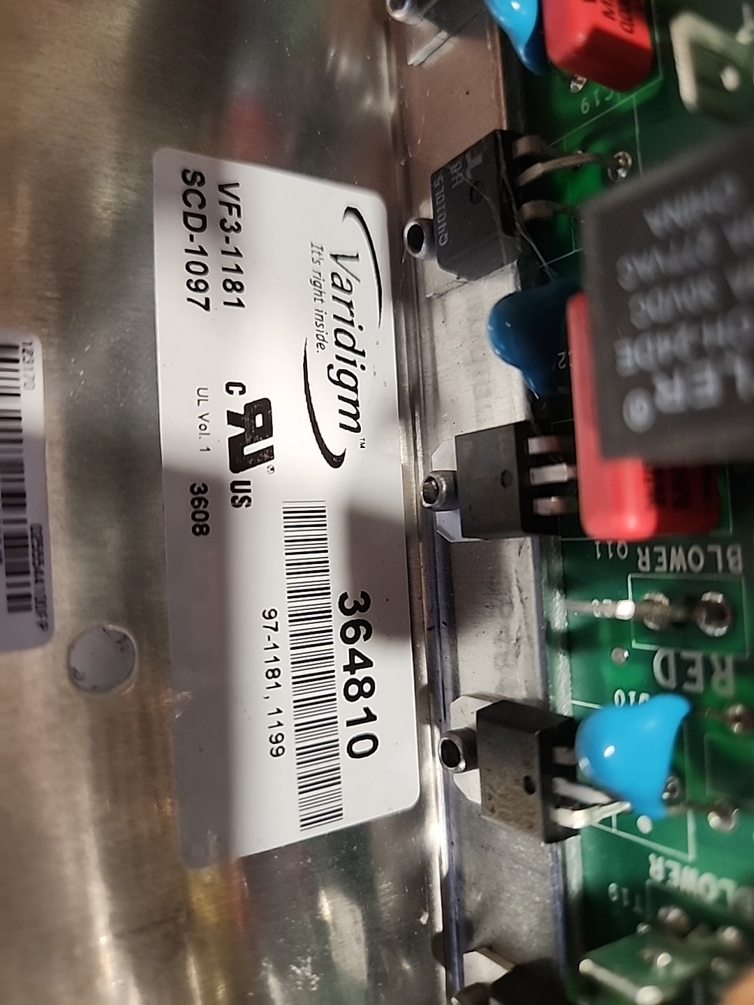 York Luxaire Varidigm 364810 Control Board VF3-1181 SCD-1097 used #D234A