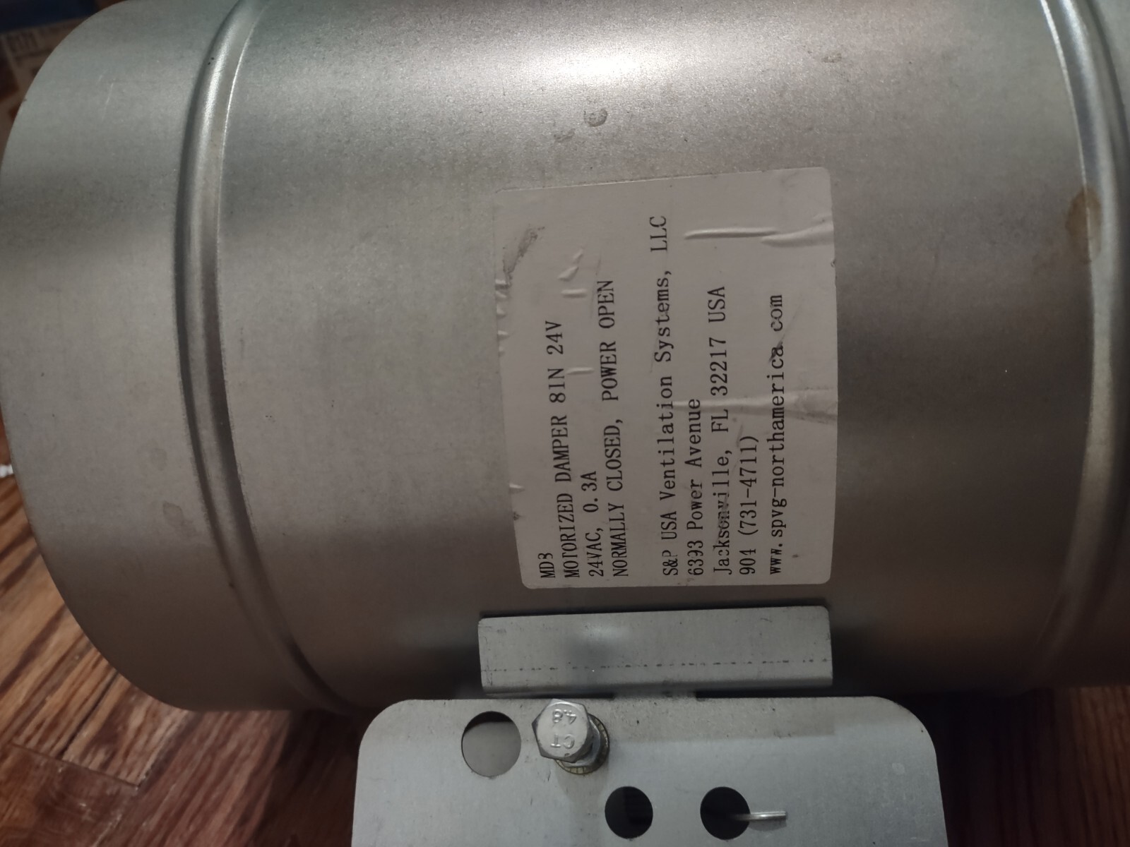 HVAC Motorized Electric zone control 24vac power damper damper 8 inch.