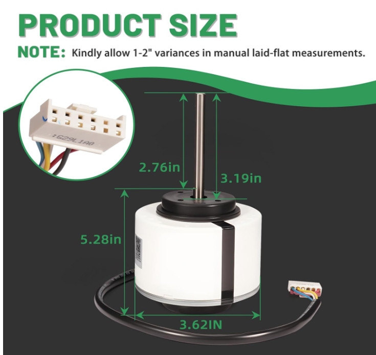 WZDK58-38G Air Conditioning Motor SIC-55CVL-F159-1 DC Brushless Fan Motor, 58W 8