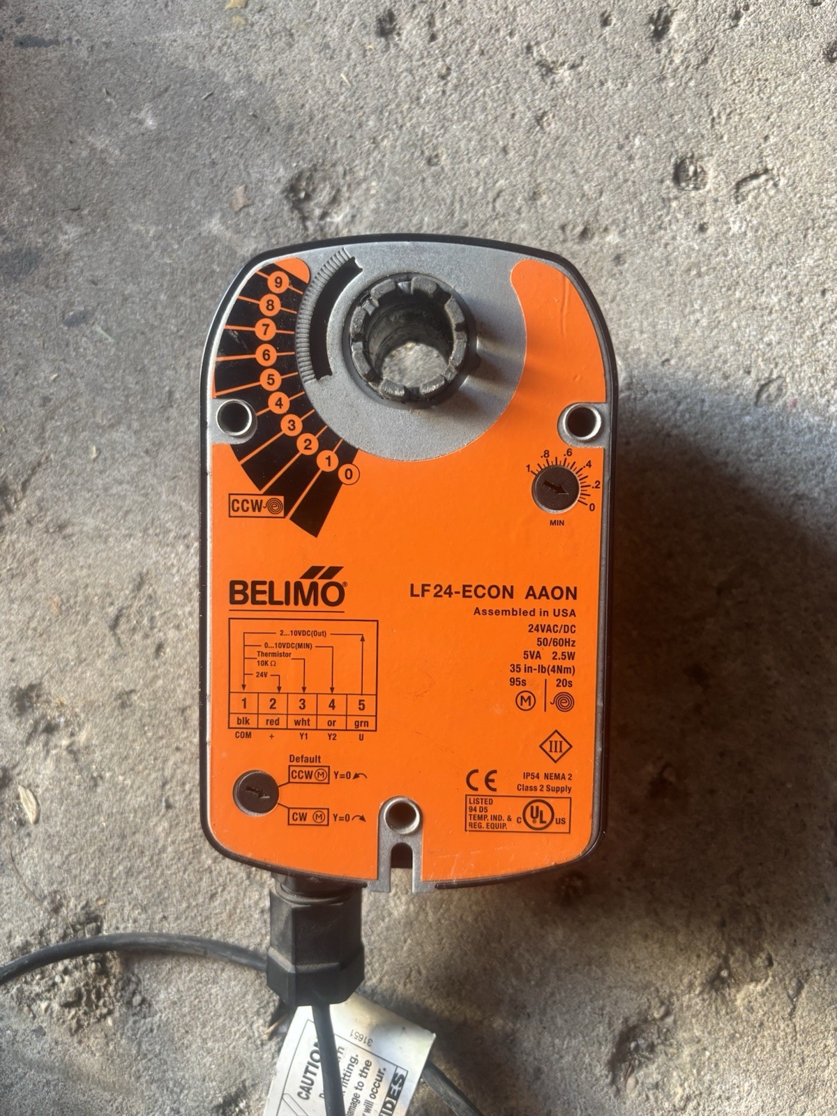 Belimo LF24-ECON AAON Non-Spring Return Damper Actuator 24VAC/DC Direct Mount