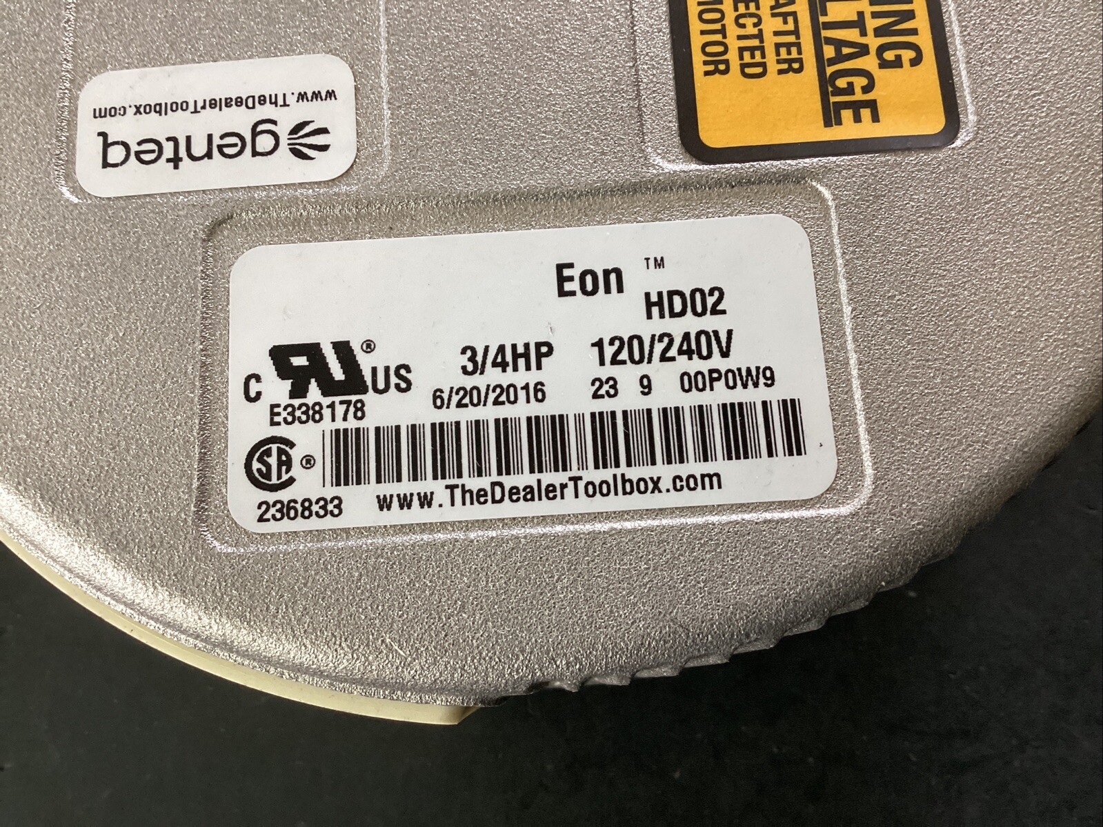 NEW OEM Genteq Eon HD02 3/4HP Blower Motor Module 6/20/16 1186625