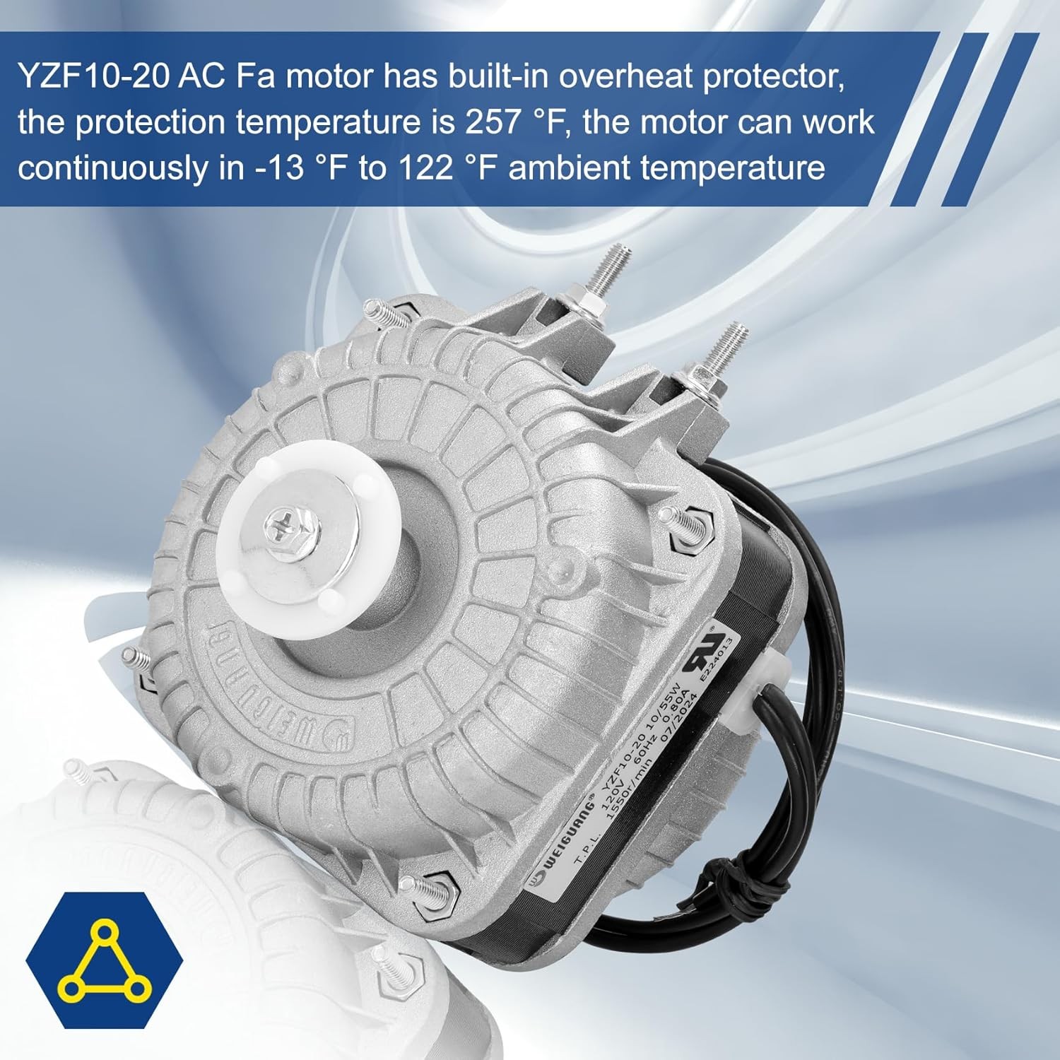 2024 New YZF10-20 Fan Motor AC 120V 10/55W 0.8A 60Hz 1550rpm Shaded Pole…