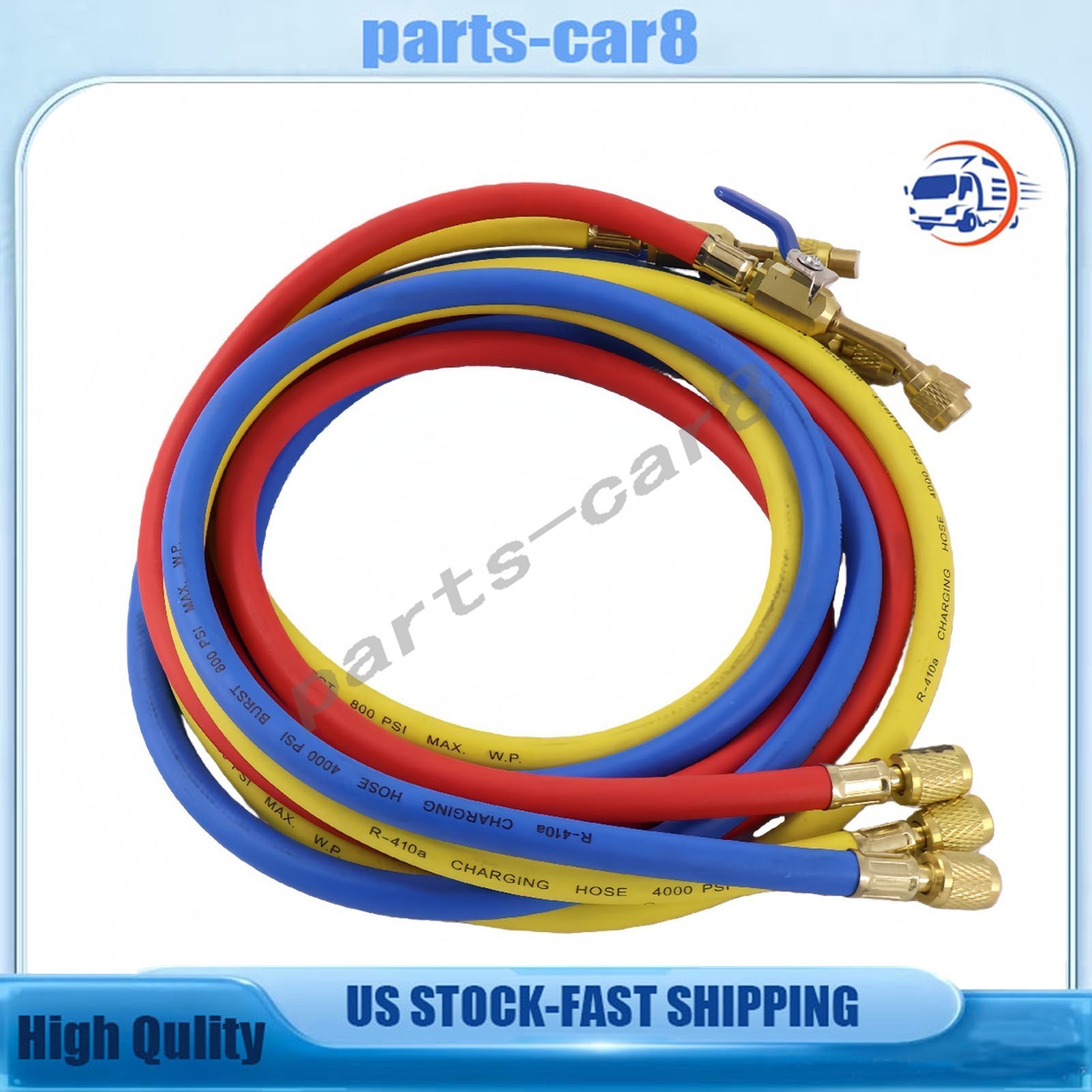 NEW 3Pack 29986 For R-410A Refrige Plus II 1/4″ Hose with Compact Ball Valve 72″