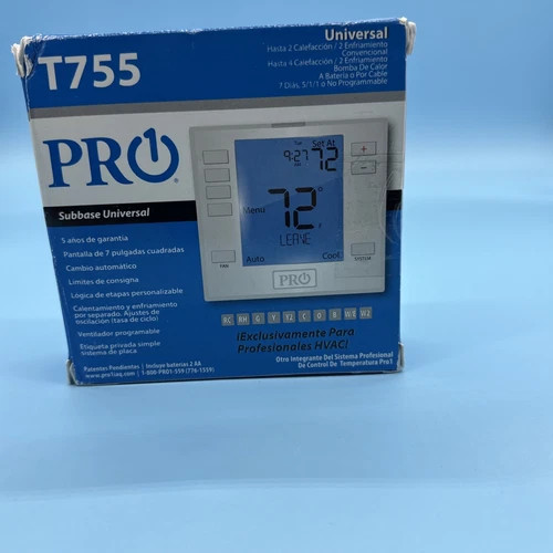 PRO1 IAQ PRO1-T755 Programmable Thermostat 4″ Display 18-30V