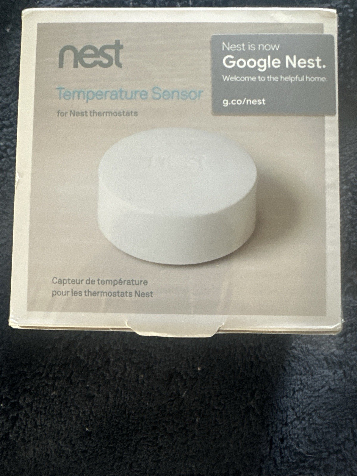 Google Nest Temperature Sensor – 1 Pack – White – BATTERIES NOT INCLUDED