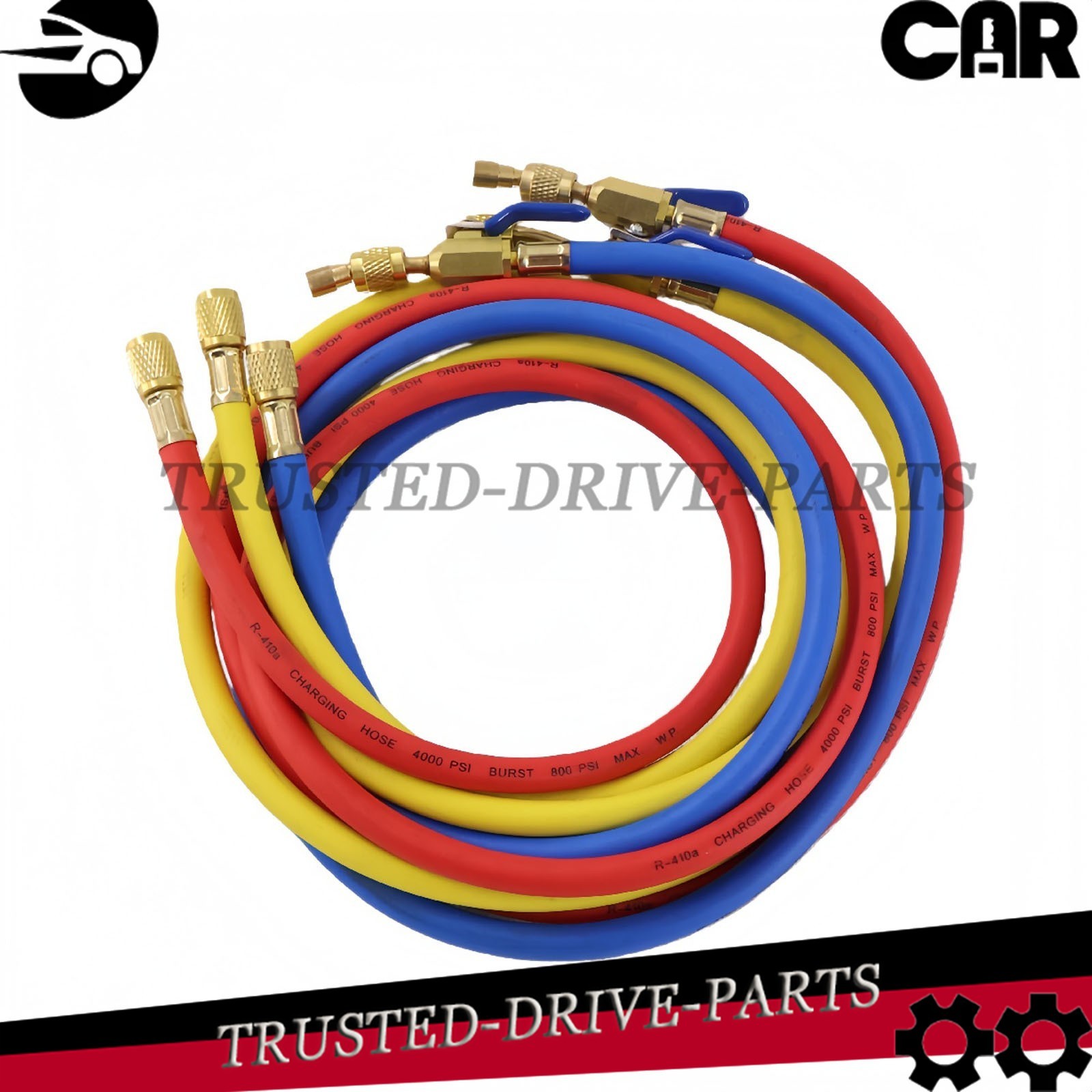 For Plus II 1/4″ Charging Hose Set 72″ Compact Ball (Pack of 3)