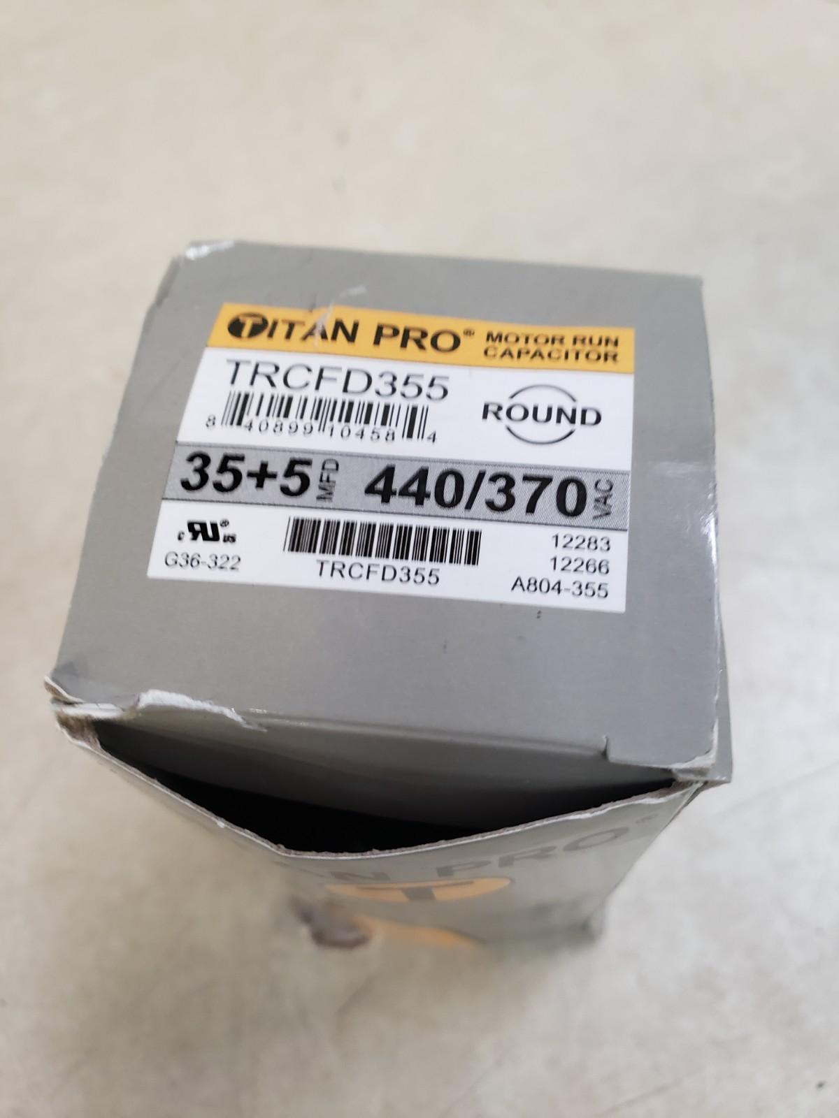 Titan Pro TRCFD355 HVAC Round Dual Run Capacitor 35/5 440/370 HVAC A/C PACKARD