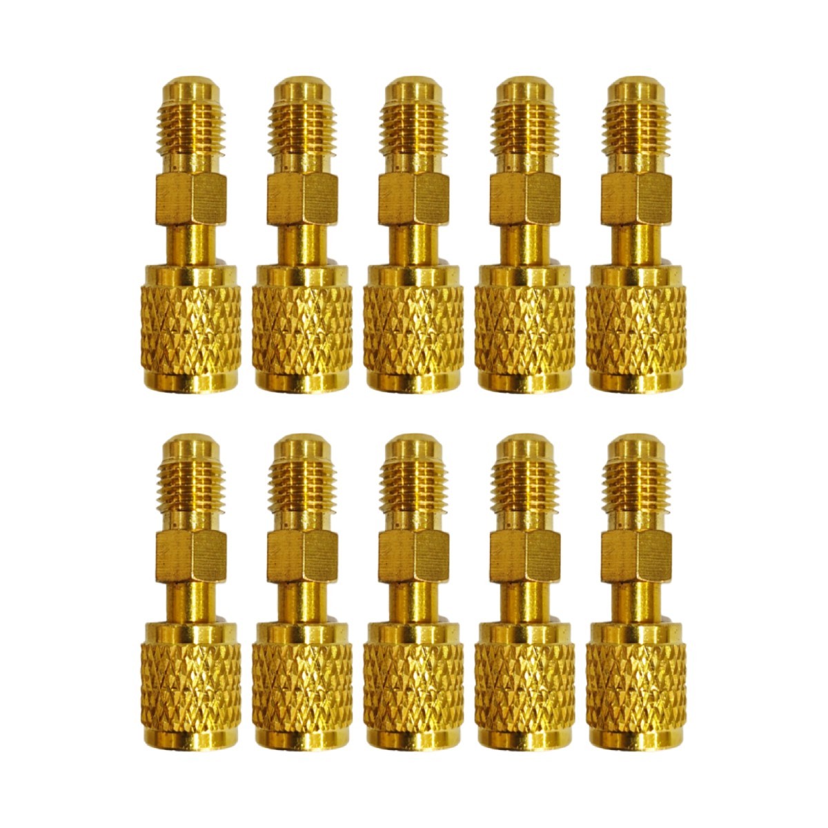 10 pcs HVAC R32 Reverse Thread 1/4″ Female 1/4″ Male Adapter for A2L R454B R32