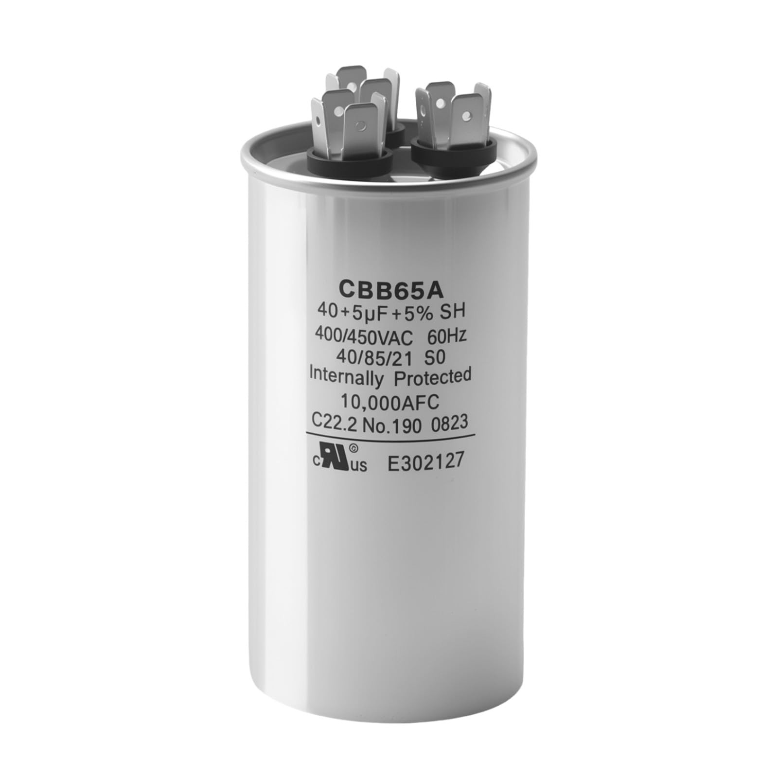 40 + 5 uF 40 + 5 MFD 440 VAC Dual Run Round Start Capacitor – Trane CPT00668…