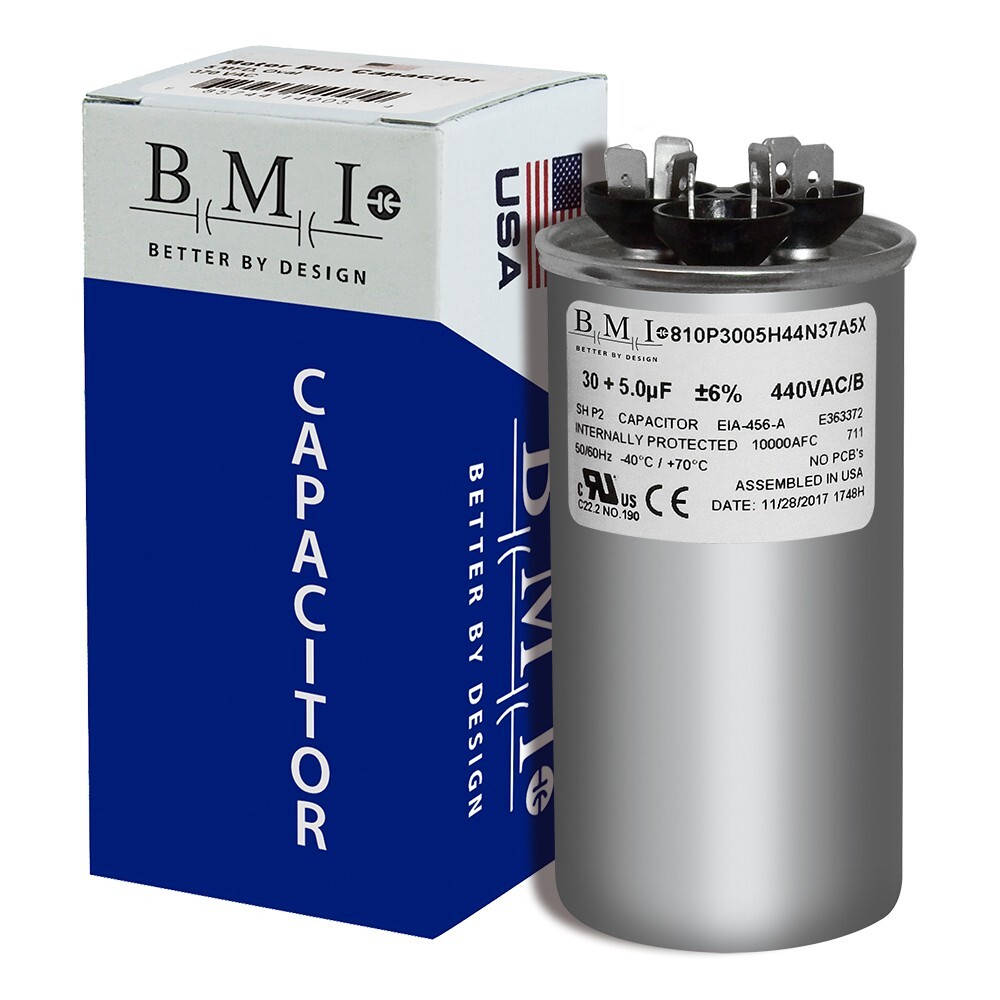 14281 – Mars OEM Replacement Run Capacitor 440/370 VAC 30/5 MFD Round