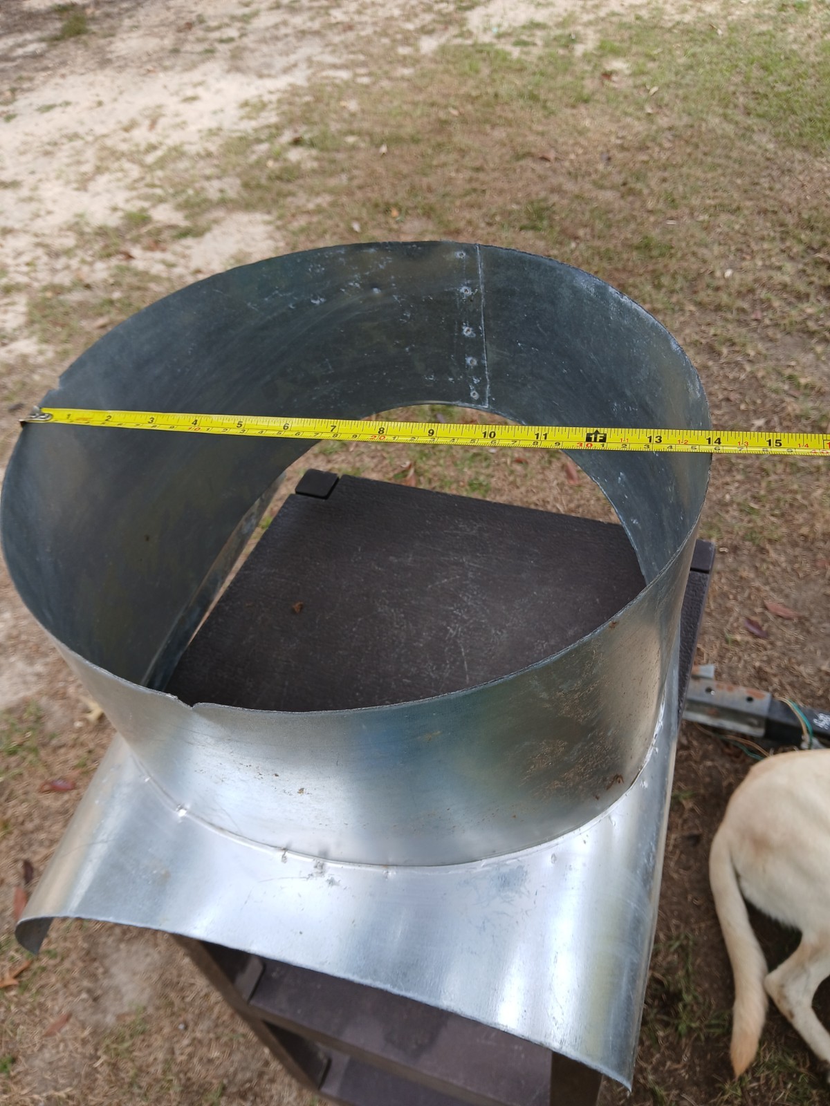 HVAC 14 Inch Diameter Duct Fitting Saddle Tee Galvanized Steel