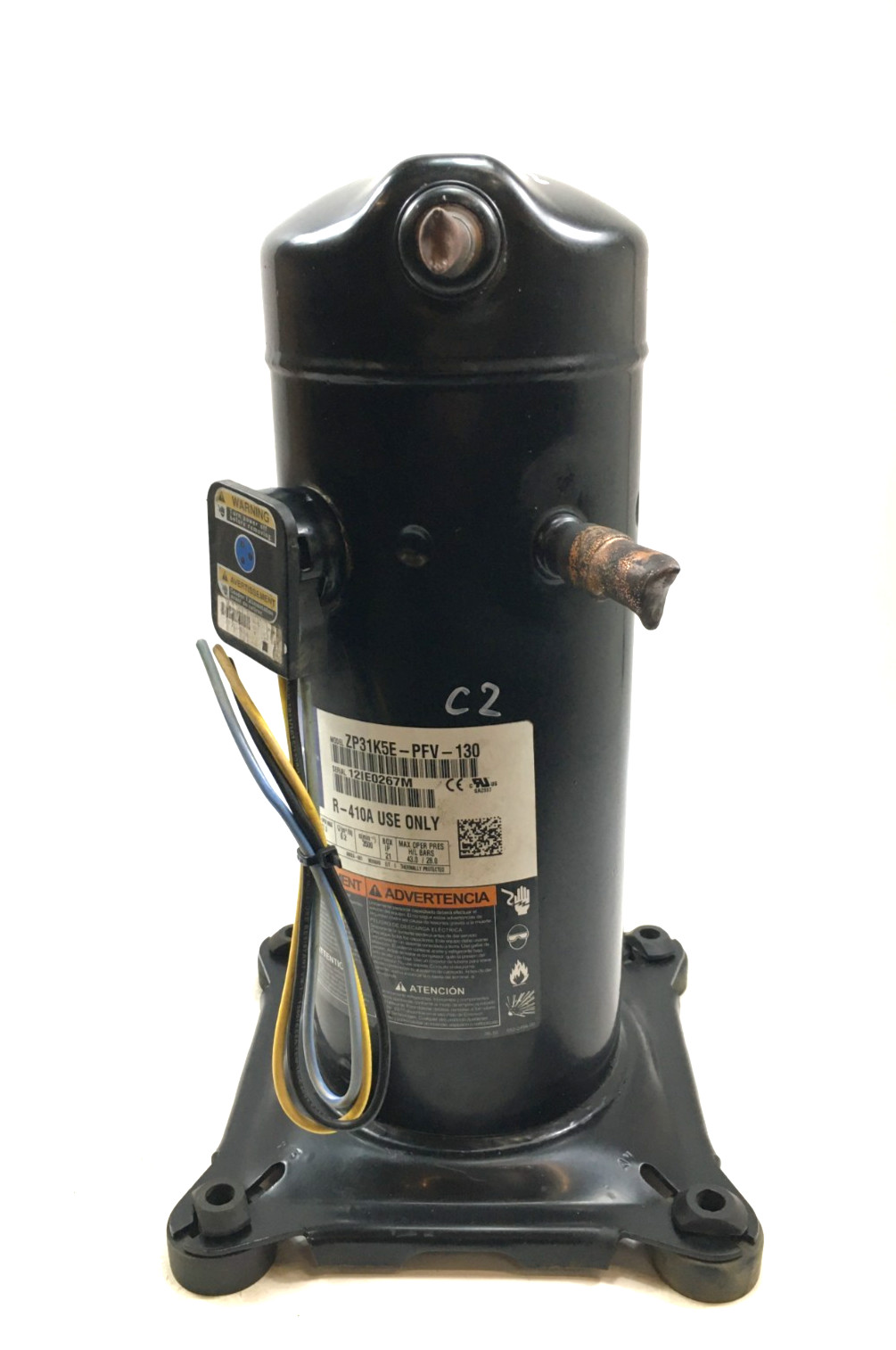 Copeland 2.5 Ton Scroll Compressor ZP31K5E-PFV-130 R410A 208/230V 1 PH used C2