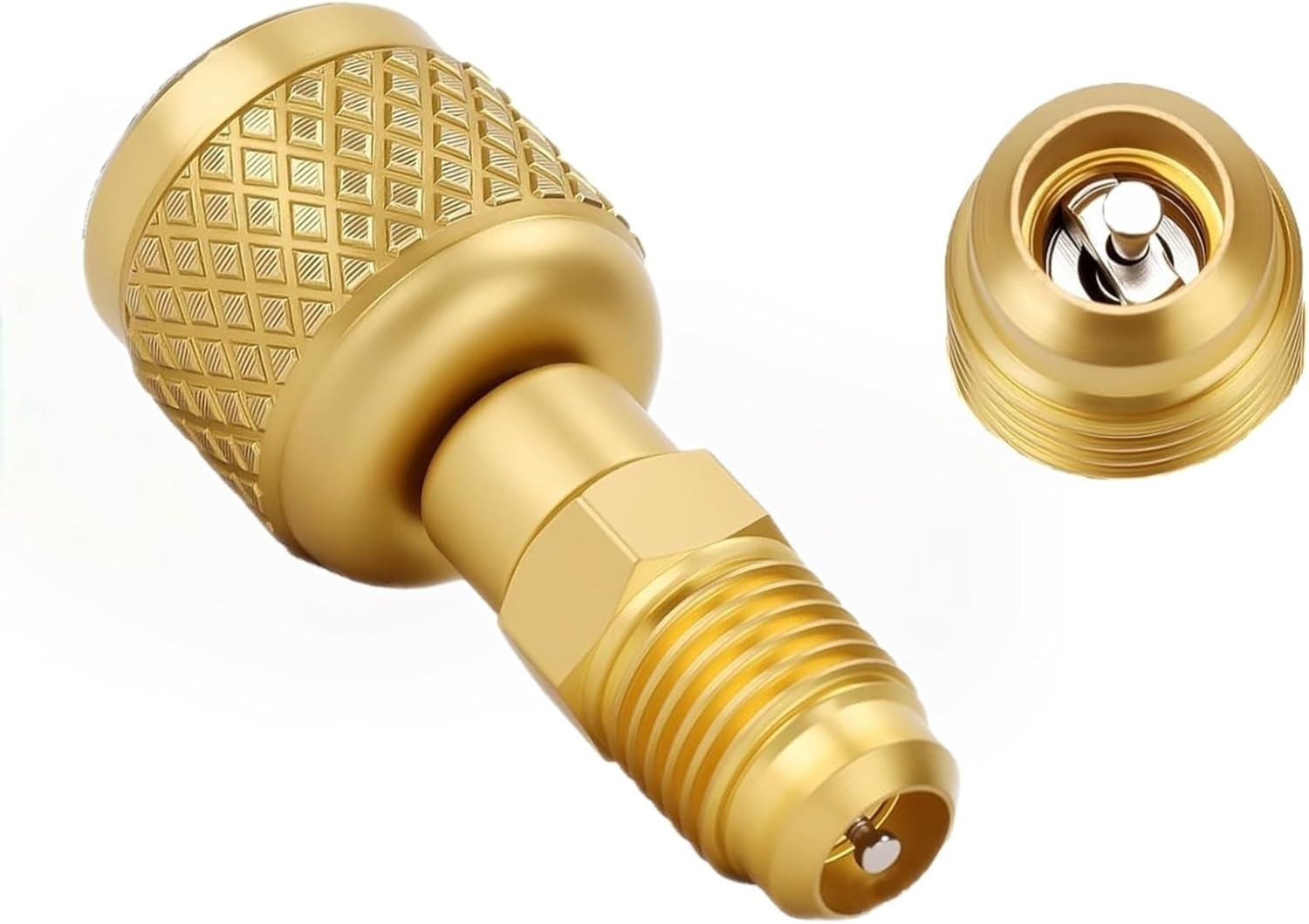HVAC R32 Reverse Thread 1/4” Female to 1/4” Male Adapter For A2L R454B/R32 Tanks