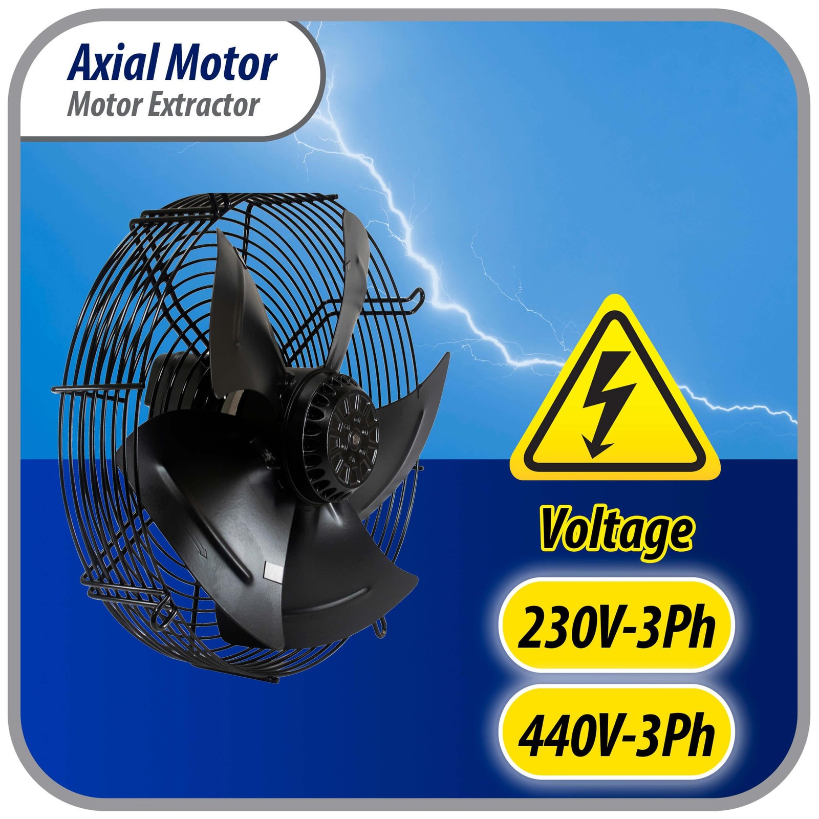 Appli Parts AXF-800-4 24-3/4 in Axial Fan Motor Guard Mounted Fan Blade 220-440