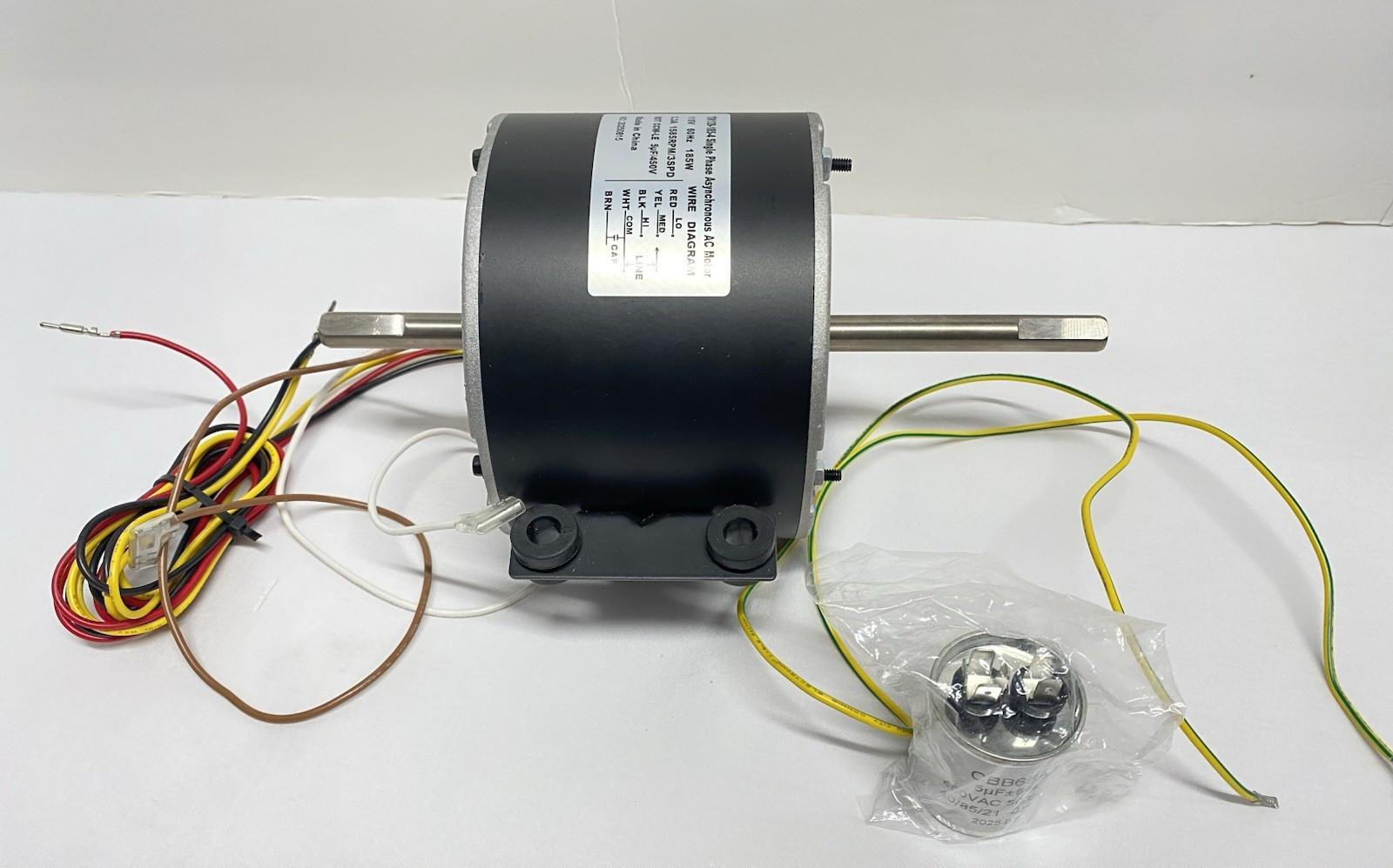 YDK139-185-4 1 Phase Asynchronous AC Motor 115V 60Hz 185w 1585 RPM Replacement