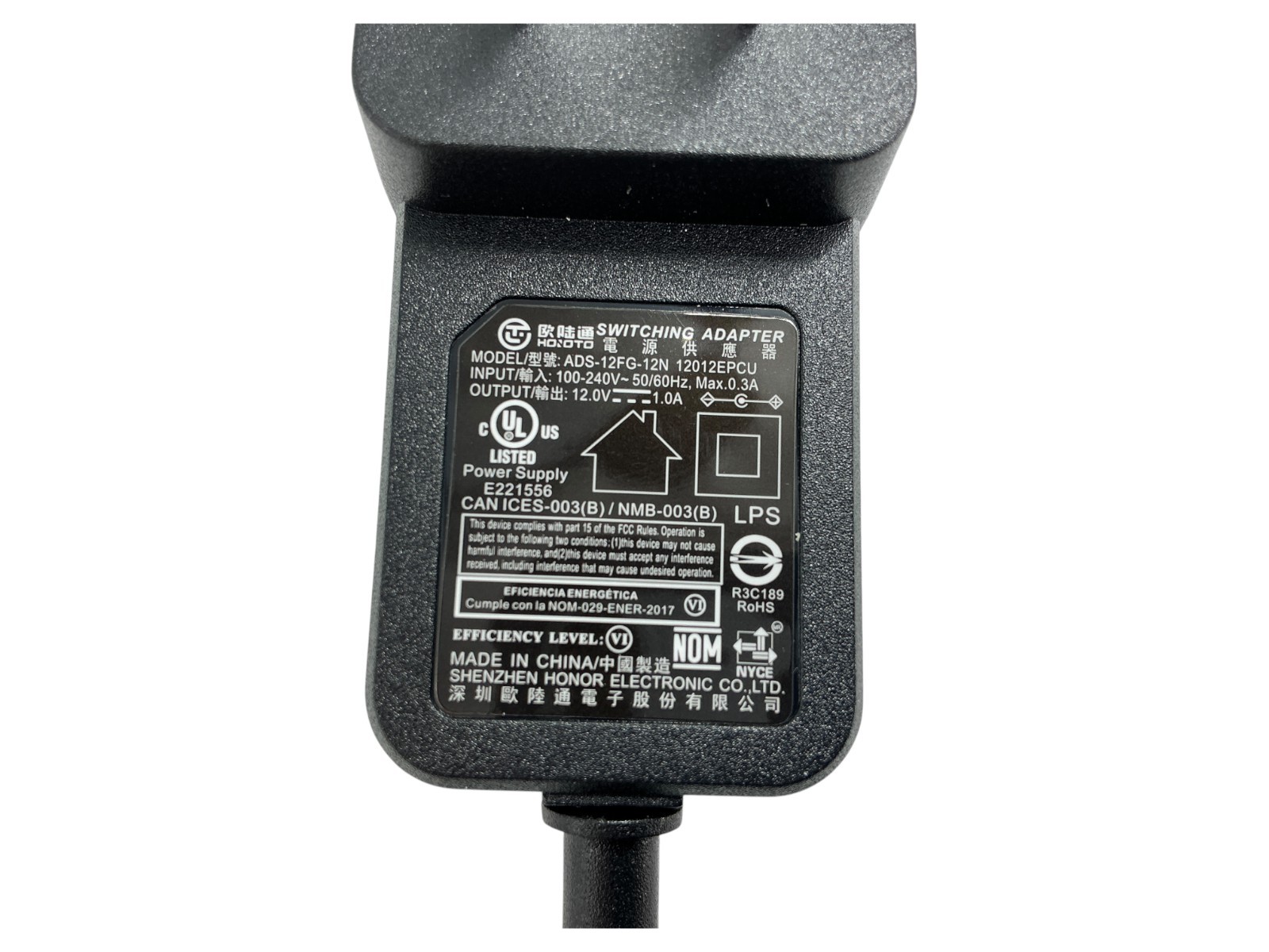 Genuine Power Supply HOIOTO ADS-12FG-12N 12012EPCU Switching Adapter 12V 1A