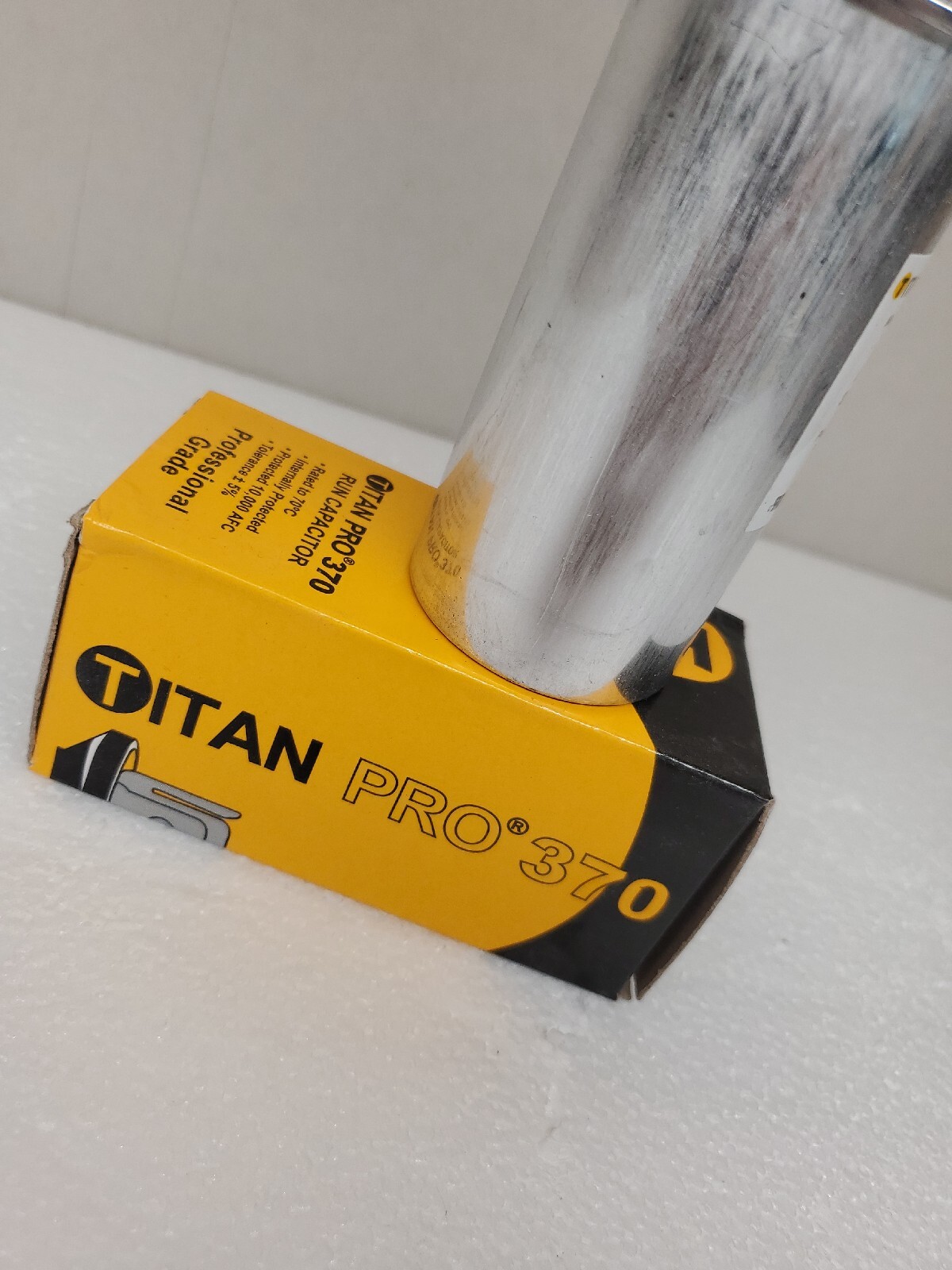 45+5 MFD TITAN PRO 370 TRCD455 HVAC Round Motor Run Capacitor 45/5 MFD 370VAC