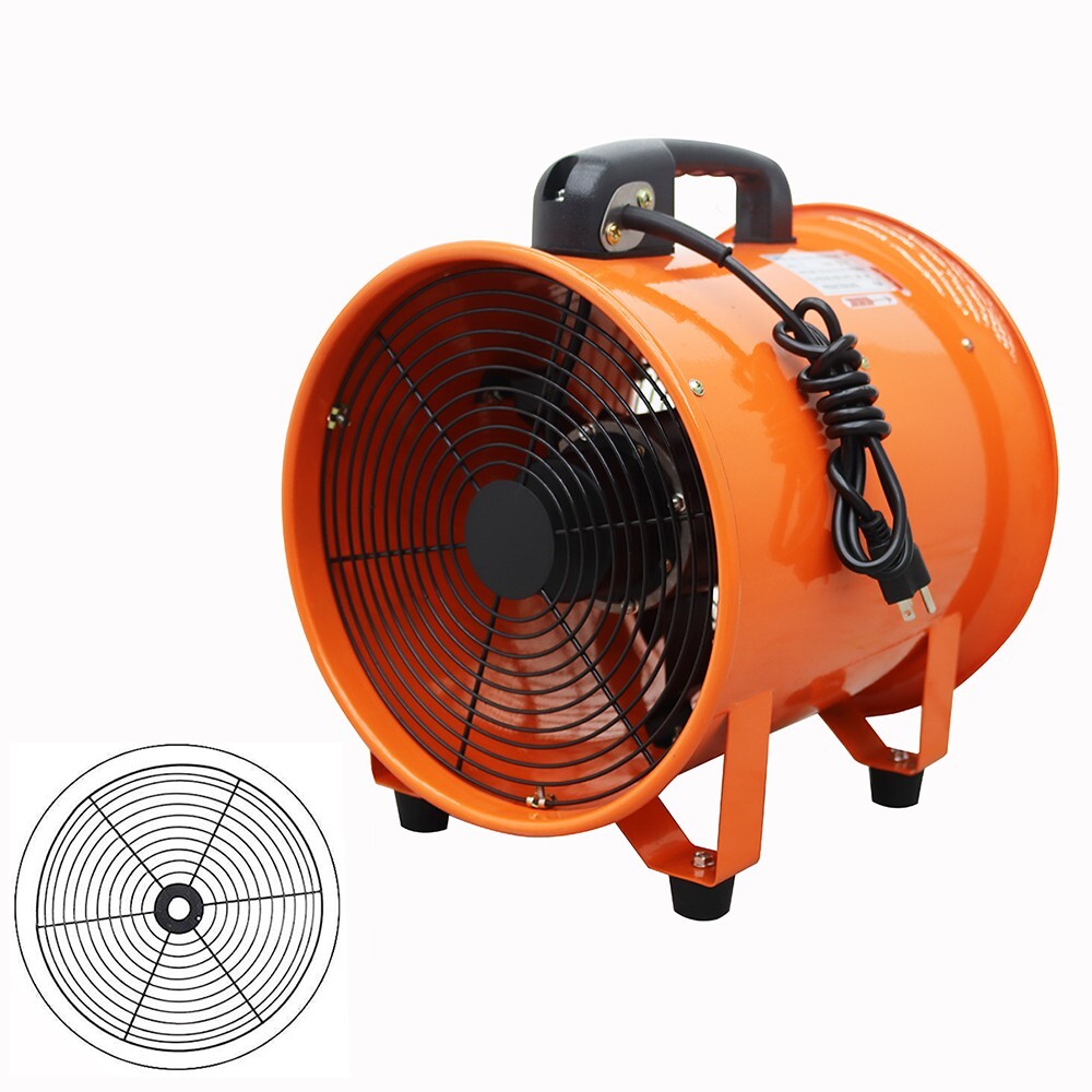 TECHTONGDA 12″ Electric Axial Fan Spray Booth Paint Fumes Blower 110V 77m³/min