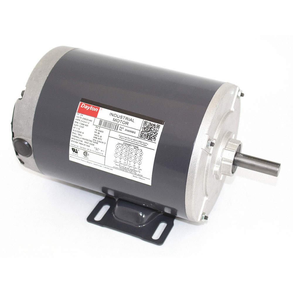 DAYTON 3N696 GP Motor,3/4 HP,1,725 RPM,208-230/460V 3N696