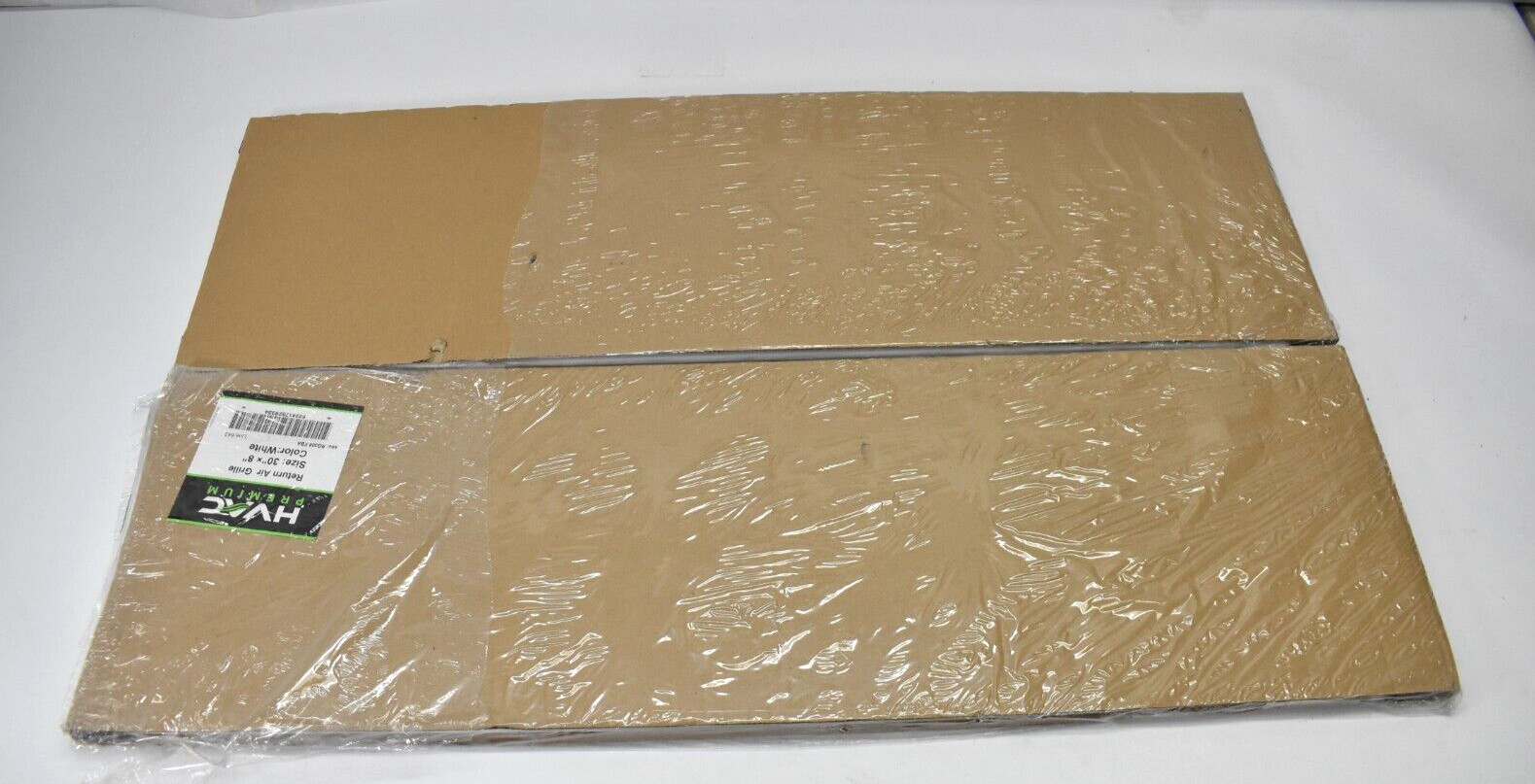 Lot of 2 HVAC Premium Steel Return Air Grilles 30″ x 8″ White Sidewall Ceiling