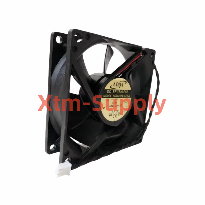 1pc new ADDA 80*80*25MM 8CM AD0824HB-A70GL DC24V 0.16A 3.84W 2Pin Cooling Fan